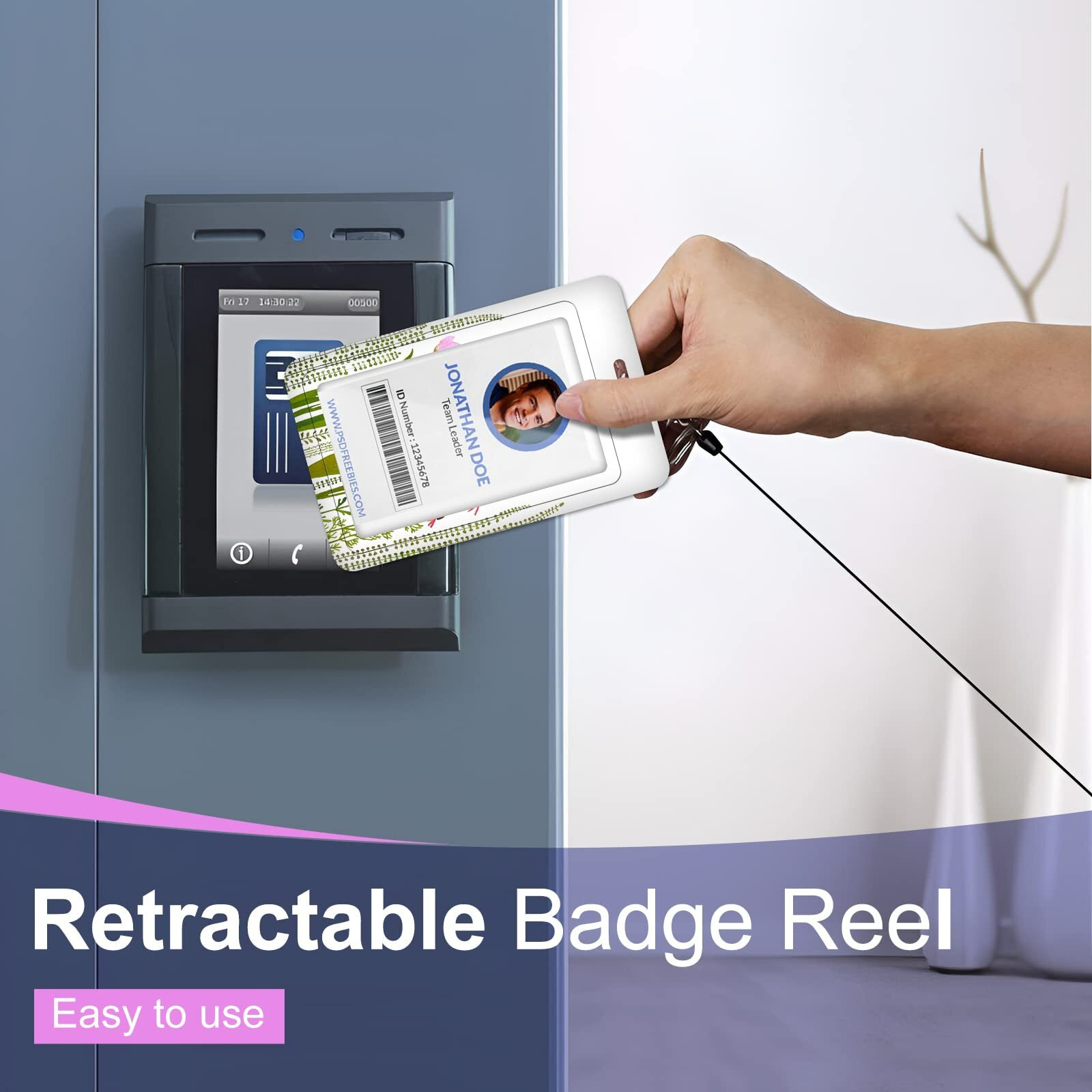 Toykee Id Badge Holder With Lanyard And Retractable Badge Reel Clip  Flower Bouquet Floral Pattern Card Name Tag Lanyard Vertical Id Protector Bage Clips For Nurse Nursing Doctor Teacher Student