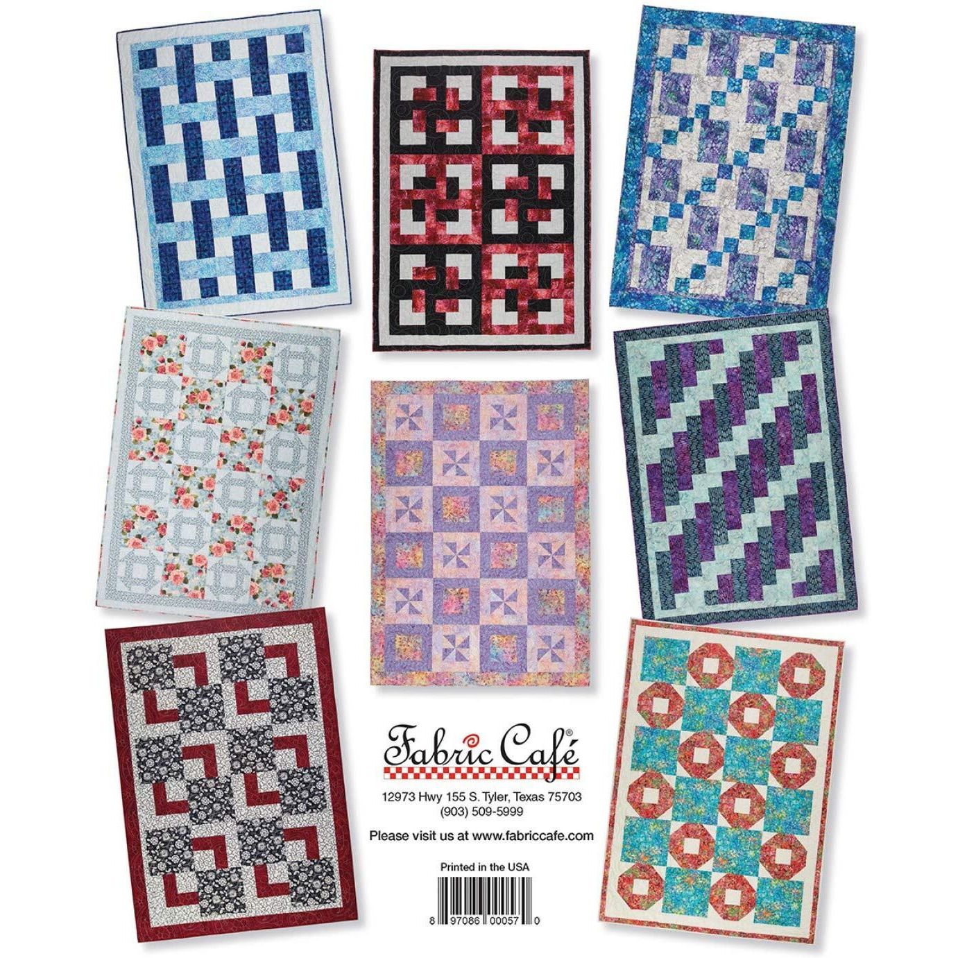 Fabric Cafe 3 Yard Quilts Pattern Book Bundle New 2021