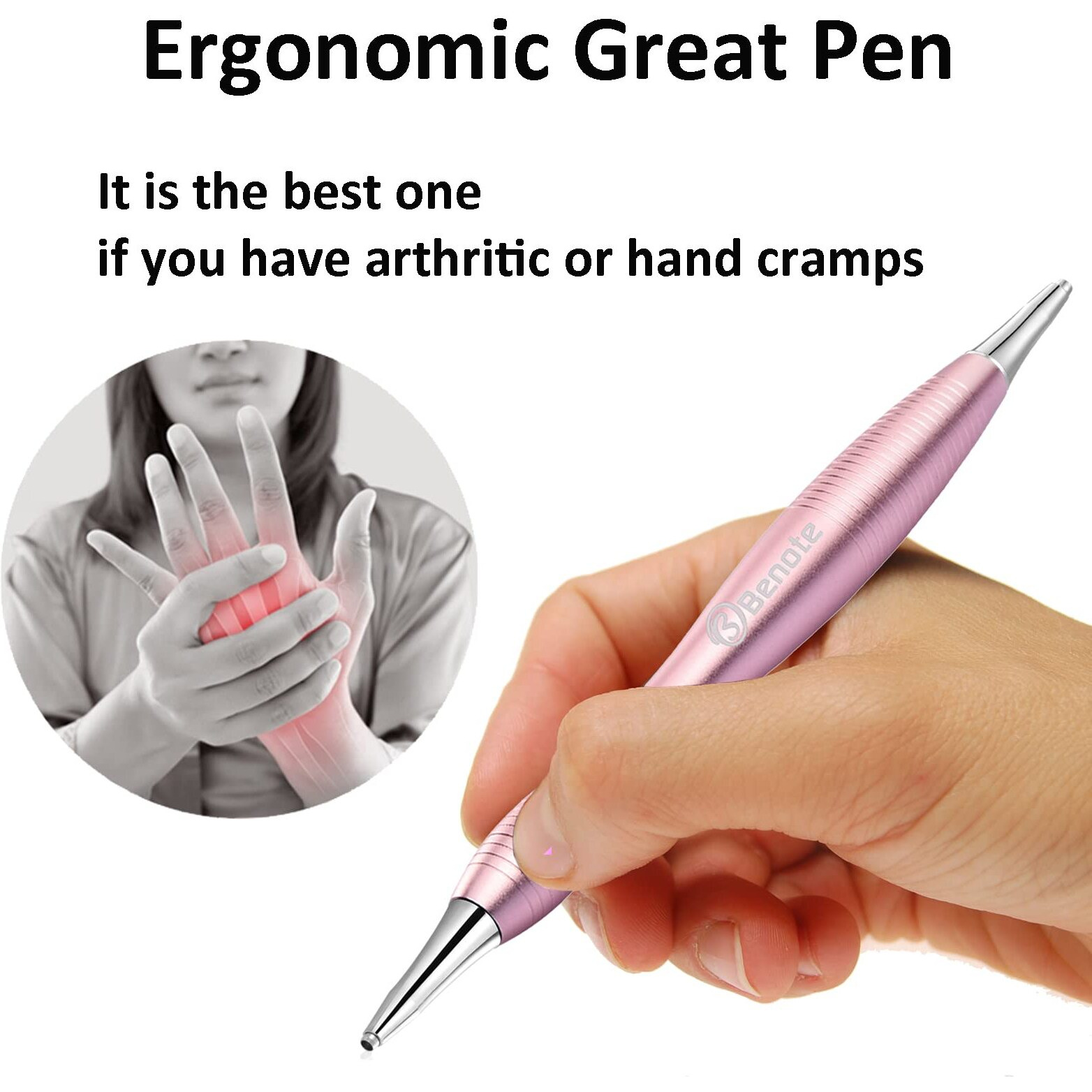 Benote Diamond Art Painting Pen Accessories Tools  Metal Square And Round Tips Ergonomic Diamond Drill Pen Screw In Tip Multi Replacement Pen Heads For Dp Cross Stitch - Rose Gold