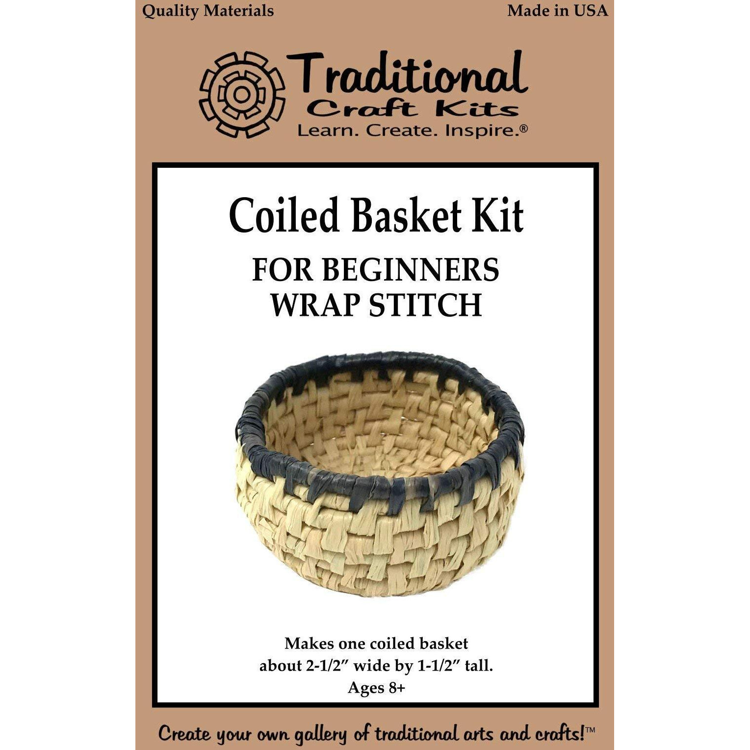 Traditional Craft Kits Coiled Basket Kit For Beginners - Wrap Stitch
