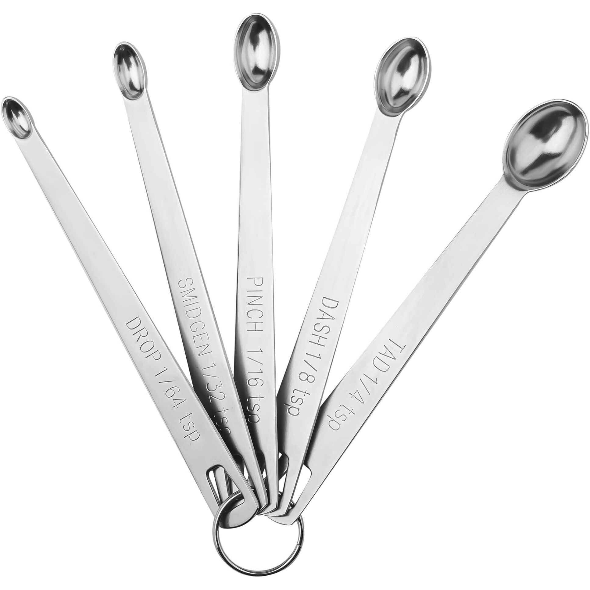 Kalsreui Measuring Spoons Set  Mini Teaspoon Measuring Spoons  Tiny Tsp Metal Measuring Spoons  Stainless Steel Measuring Spoons  1/16  1/8 Teaspoon Measuring Spoon  Small Measuring Spoons For Spice