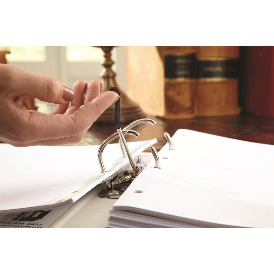 Bindertek 2-Ring 2-Inch Linen Textured Top File Legal Binder  For Top-Punched 8.5 X 14 Paper  Black (Tflslimn-Bk)