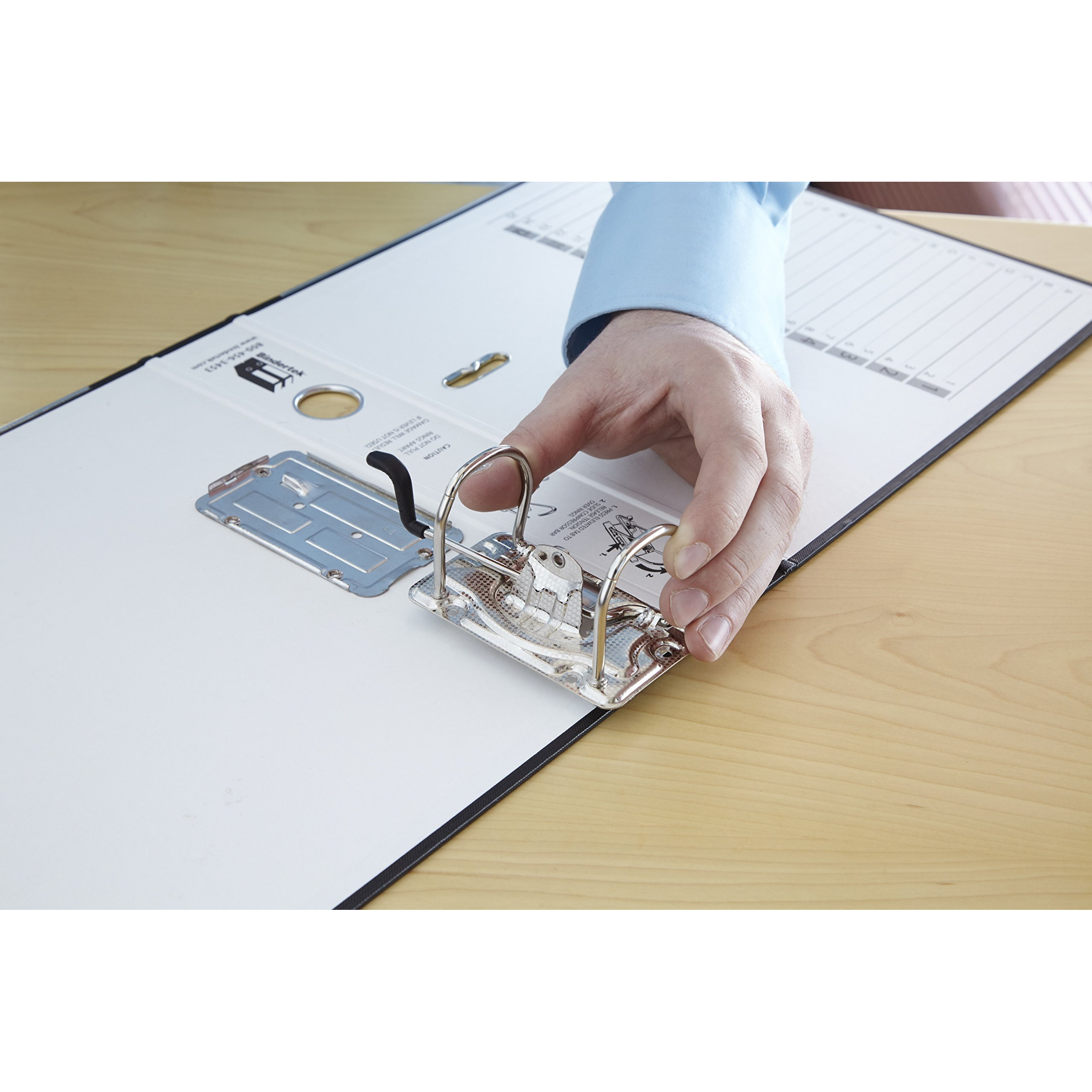 Bindertek 2-Ring 2-Inch Linen Textured Top File Legal Binder  For Top-Punched 8.5 X 14 Paper  Black (Tflslimn-Bk)