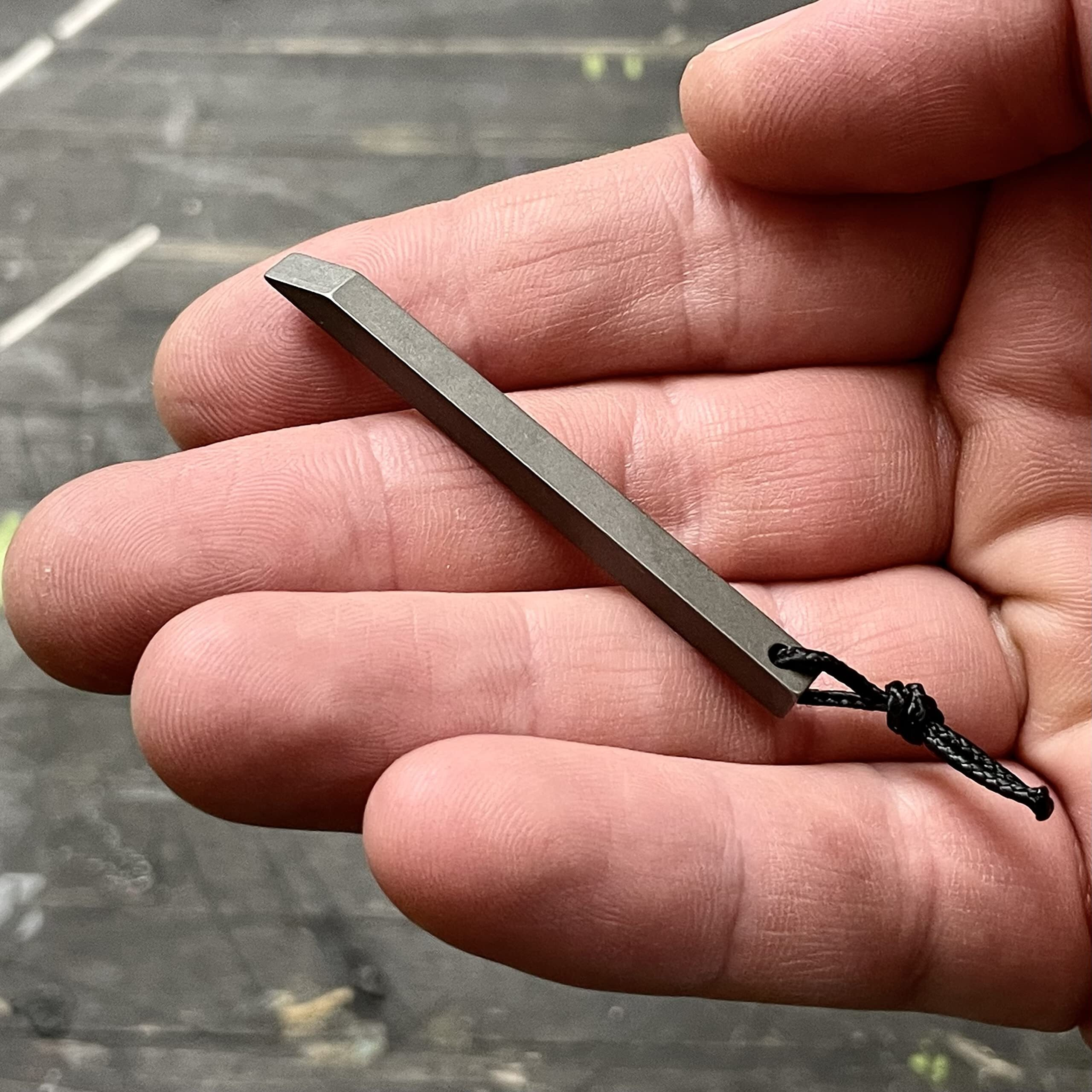 Mighty Mini Bar - Titanium Key Chain Pry Bar  Ultra Minimalist Slim Edc Small Prybar Multitool  Keychain Pry Tool  Every Day Carry Mini Prybar. Made By Gear Spool