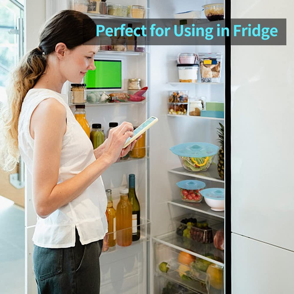 Silicone Lids For Food Storage - Silicone Bowl Covers Bpa Free Silicone Suction Lids Silicone Microwave Cover Silicone Pot Covers For Cups Pots Pans Oven Fridge