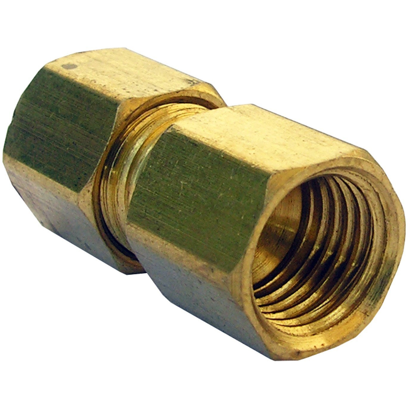 Lasco 17-6751 1/4-Inch Female Flare By 1/4-Inch Compression Brass Adapter