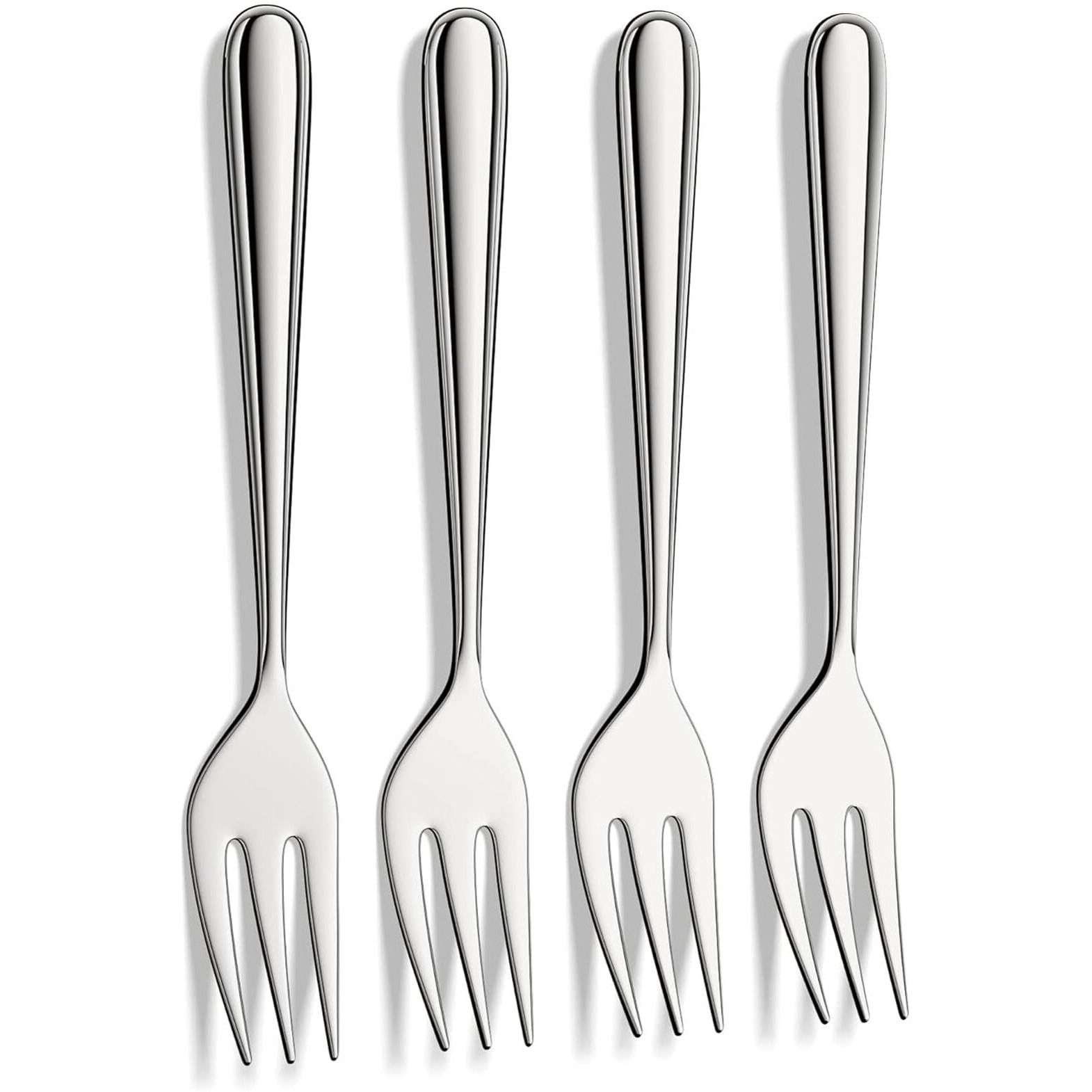 Dessert Forks Appetizer Forks Sets Forged 18/10 Stainless Steel Salad Forks Fruit Forks Oyster Forks Cocktail Forks 6-Inch Set Of 4 Heavy Duty And Dishwasher Safe