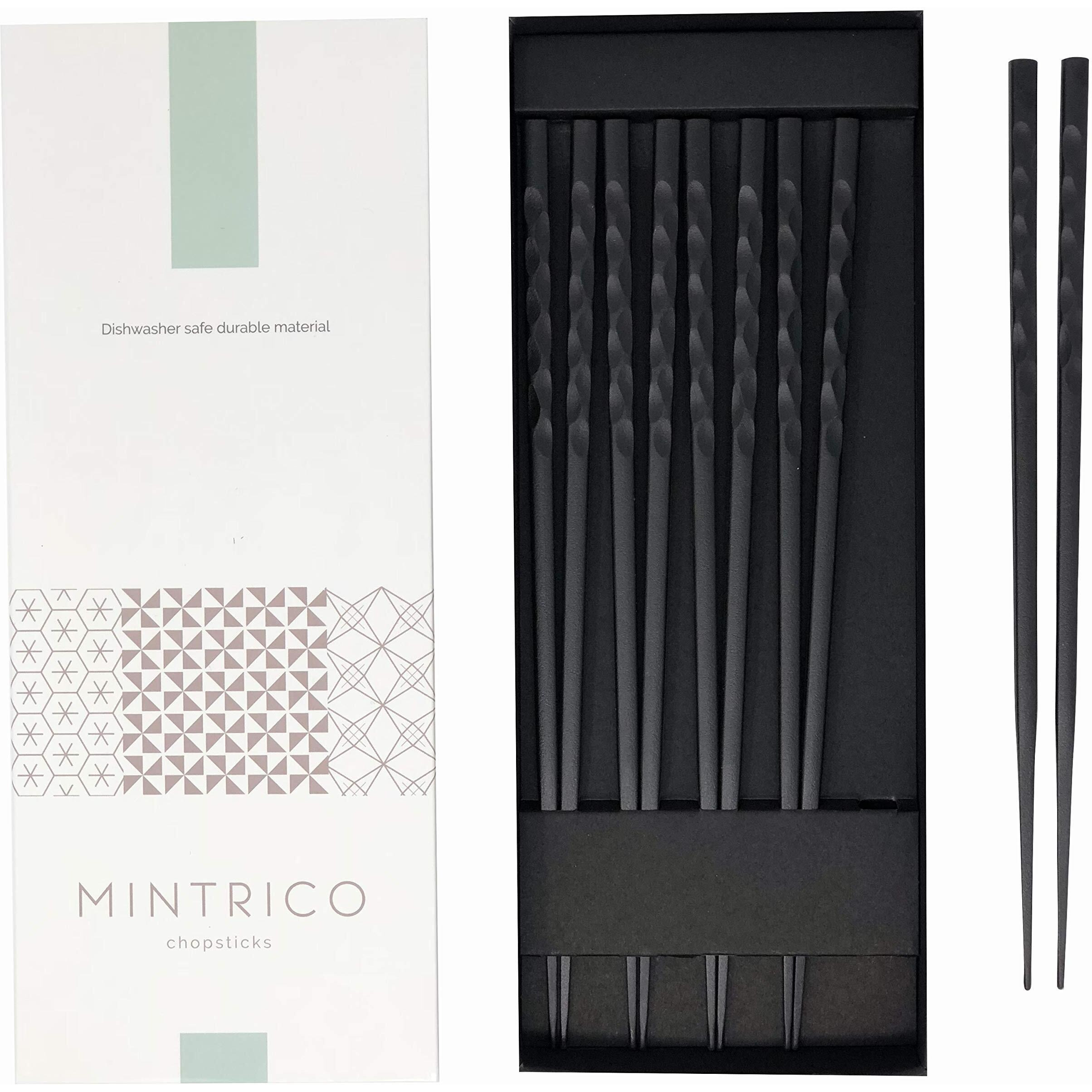 Reusable Luxury Japanese Style Chopsticks 5 Pair Set Dishwasher Safe