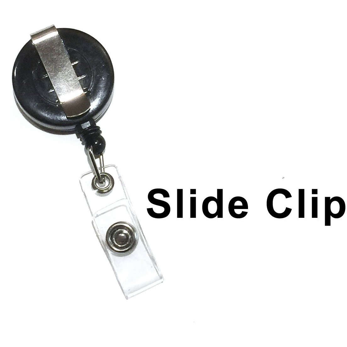 Wigspedia Retractable Name Id Badge Holder Reel/Id Badge Holder - Firefighters Thin Red Line (Thin Red Line (Slide/Belt Clip))