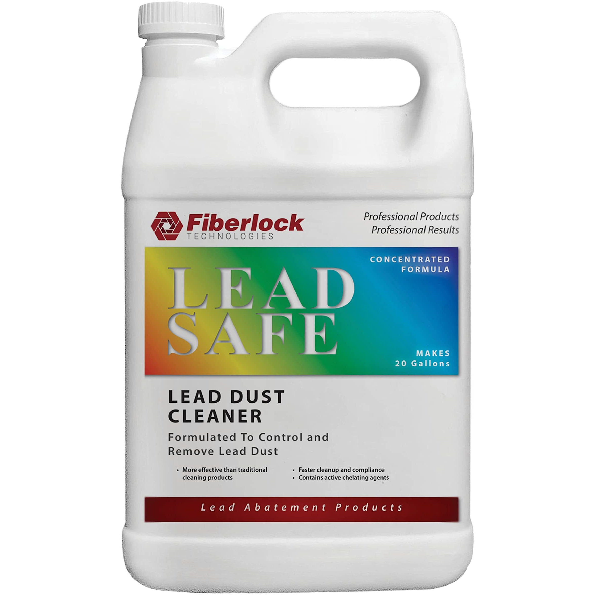 Fiberlock Leadsafe Cleaner  1 Gallon  Lead Dust Cleaner  Controls & Removes Lead Dust After Renovation  Repair  Painting Or Abatement Projects  Ideal For Walls  Windows  Floors  Doors  Trim & More