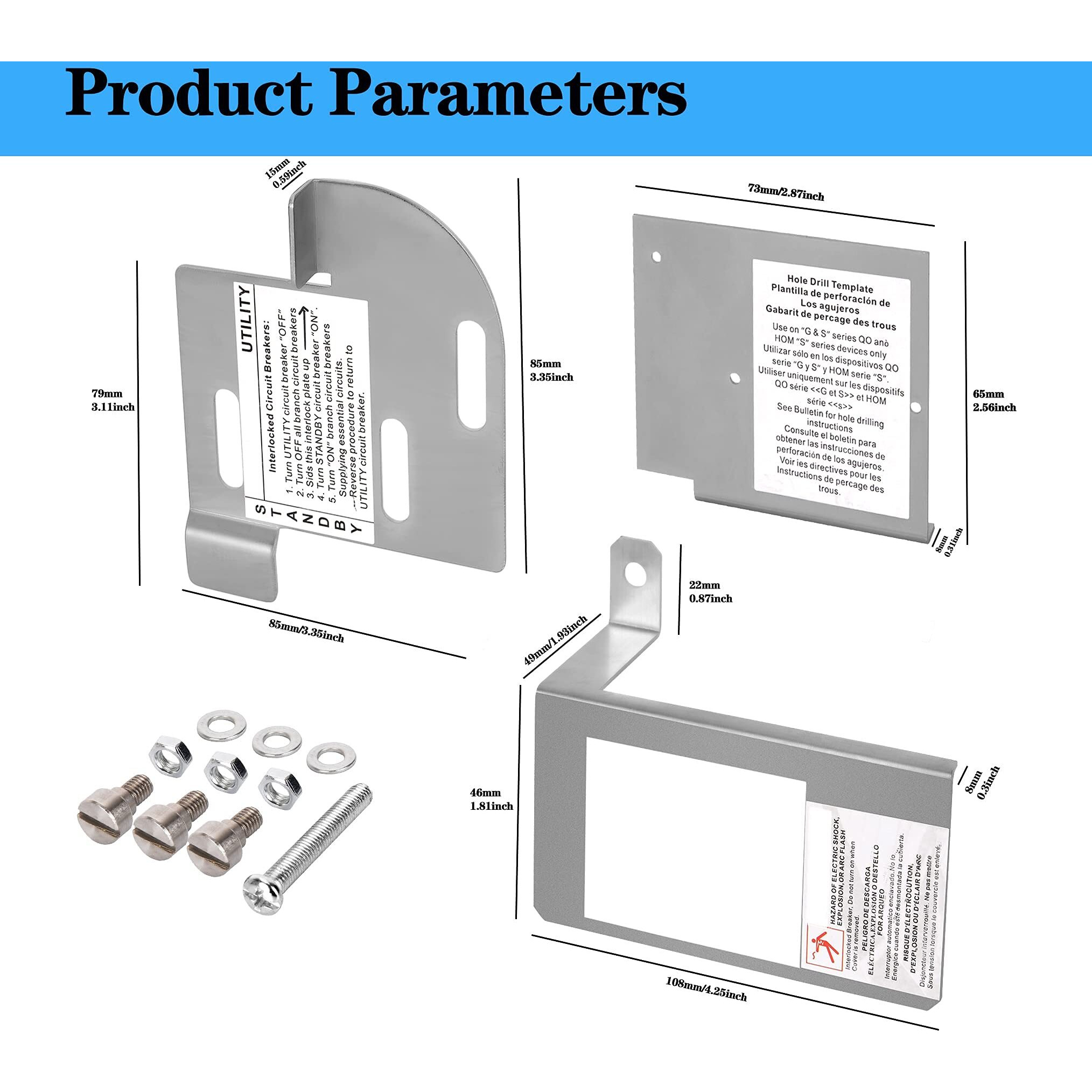Homeline Generator Interlock Kit For 150A-225A Load Centers