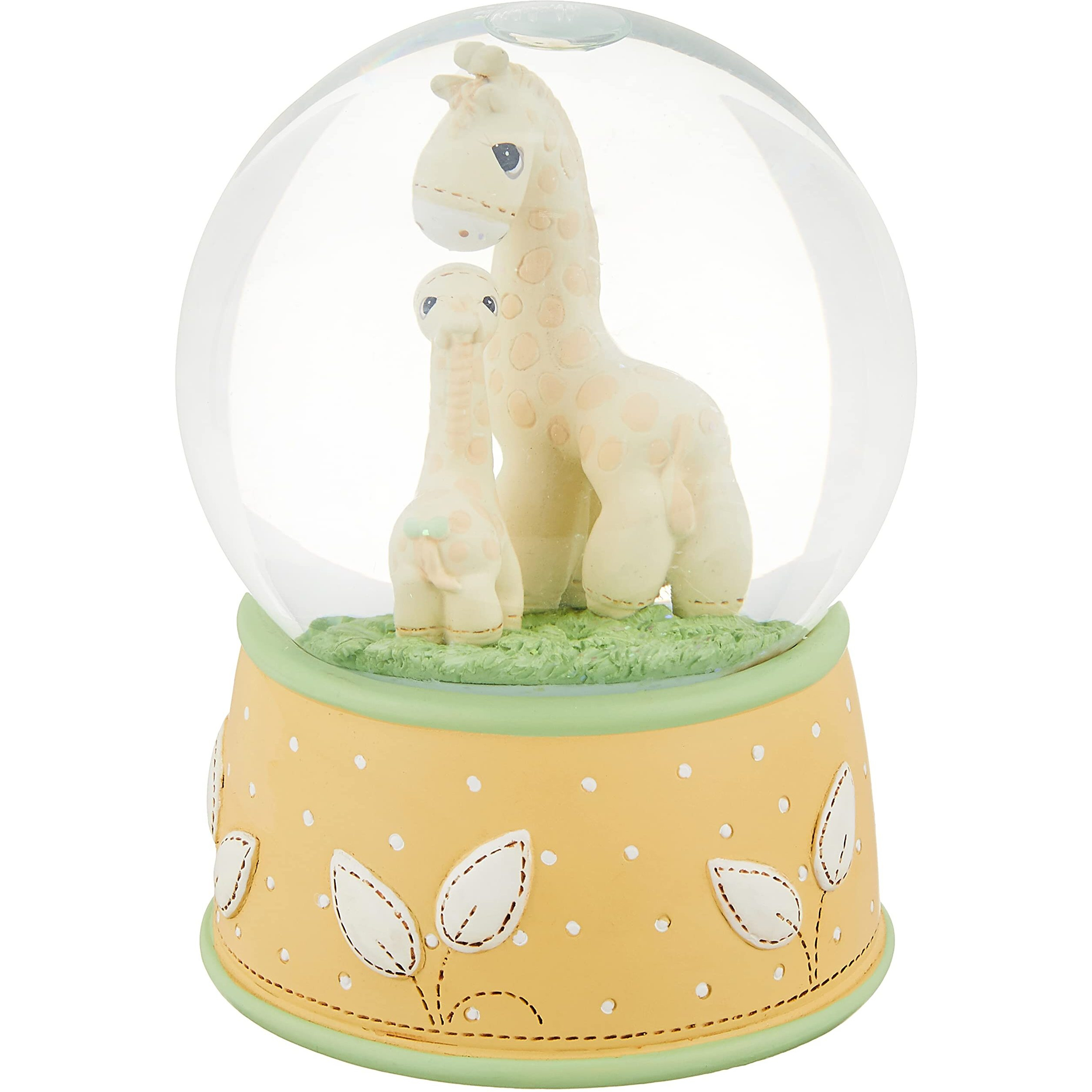 Precious Moments Resin/Glass Precious One Giraffe Musical Snow Globe  Yellow