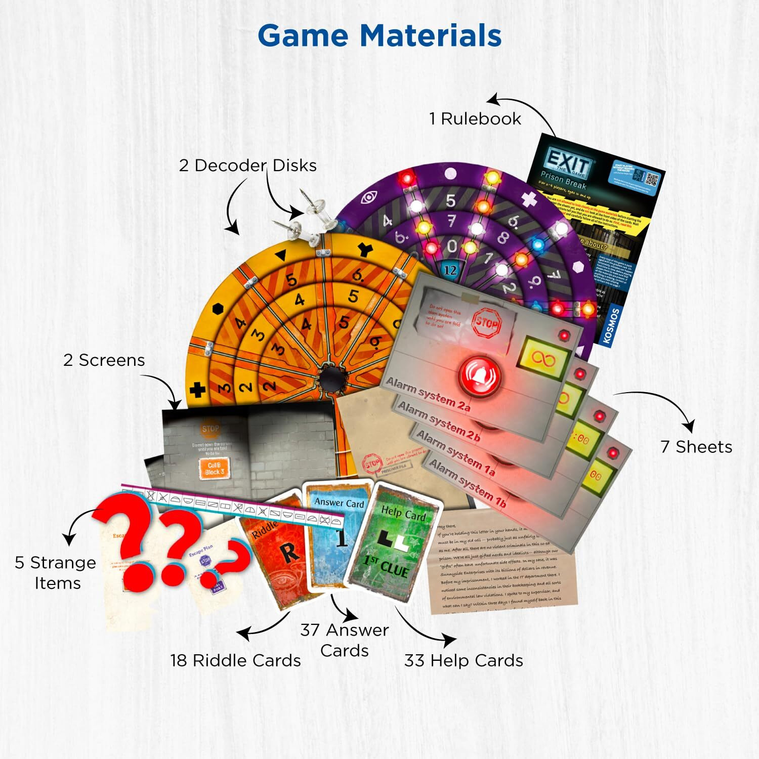 Exit The Game - Prison Break | Escape Room | Co-Op Games | 1+ Players | Brainteasers | Ages 12+