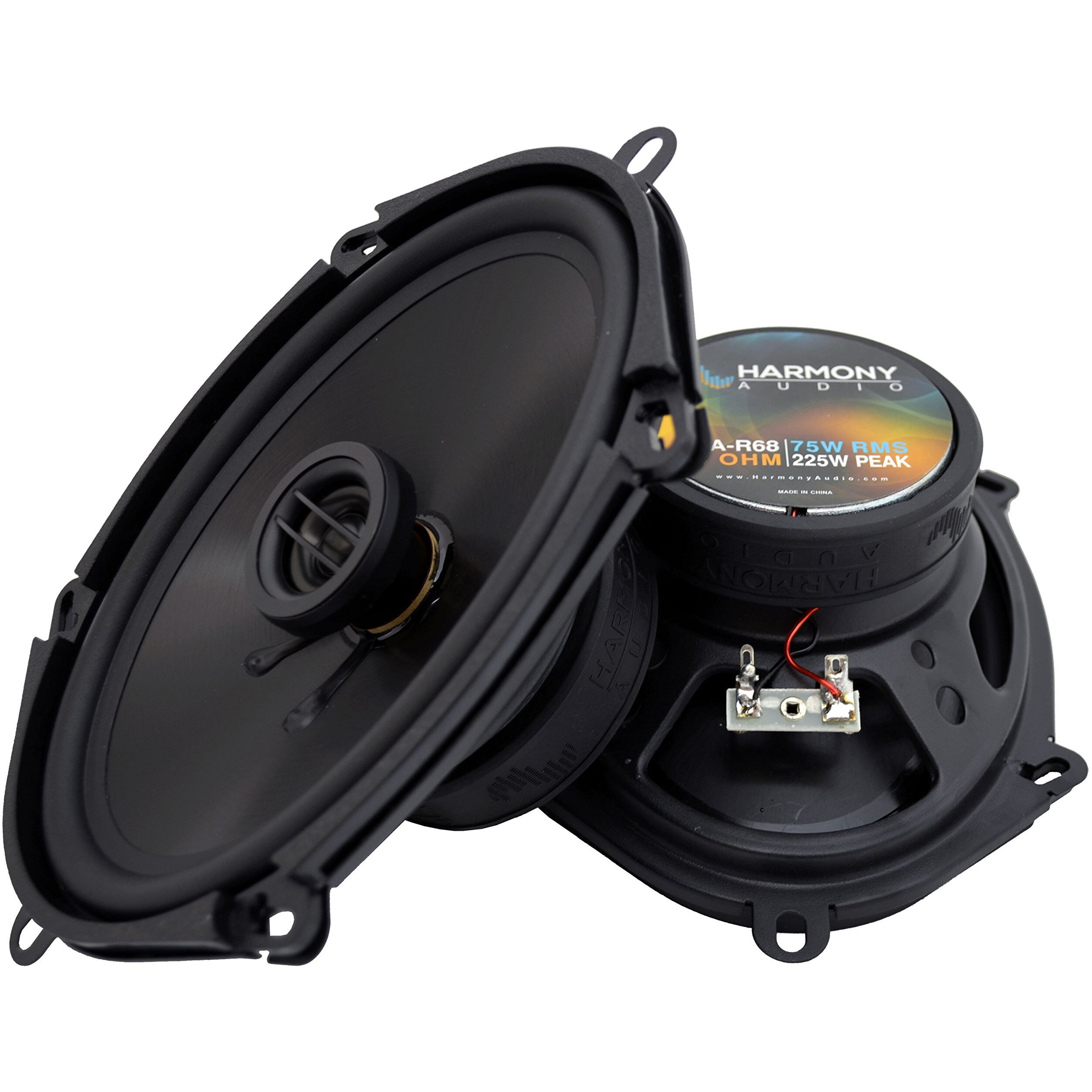 Harmony Audio Bundle Compatible With 1998-2011 Ford Ranger (2) Ha-R68 5X7 6X8 New Factory Speaker Replacement Upgrade Package 225W Speakers With Ha-725600 Speaker Replacement Harness