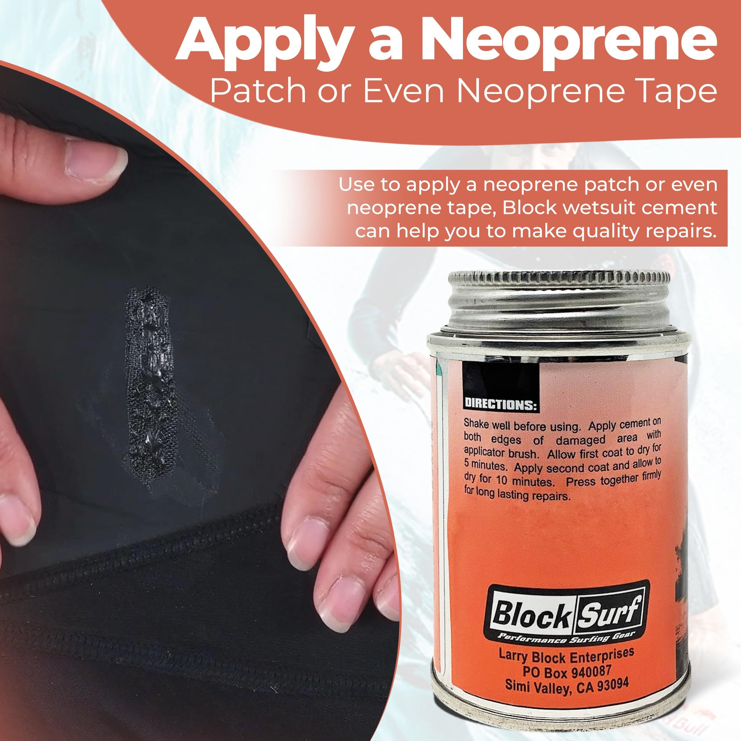 Blocksurf Neoprene Cement Industrial Strength For Wetsuit Repair