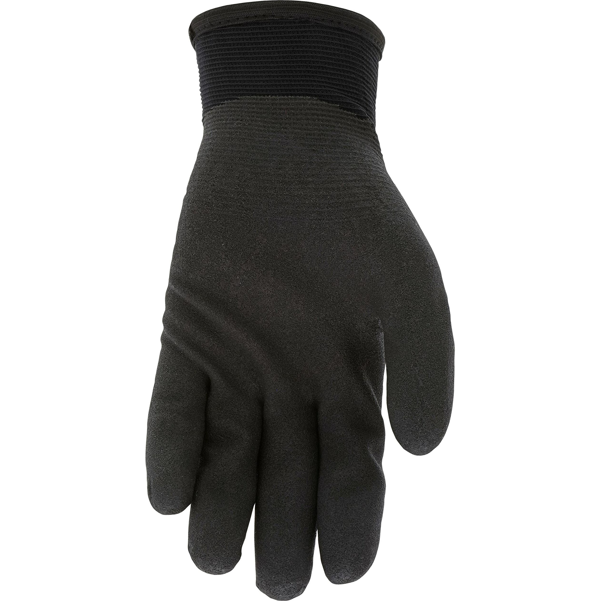 Mcr Safety Gloves N9690Fcl Ninja Ice Insulated Work Gloves 15-Gauge Black Nylon With Acrylic Terry Interior Fully Coated With Hpt  Large  1 Pair