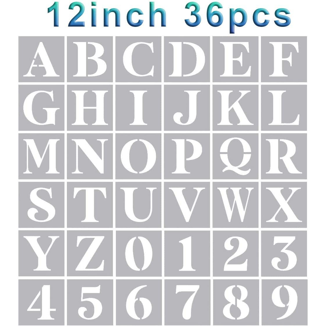 Letter Stencils 12 Inch Alphabet Stencils For Painting On Wood Numbers Letters Stencil For Wall Drawing Templates For Arts Crafts Home Decor