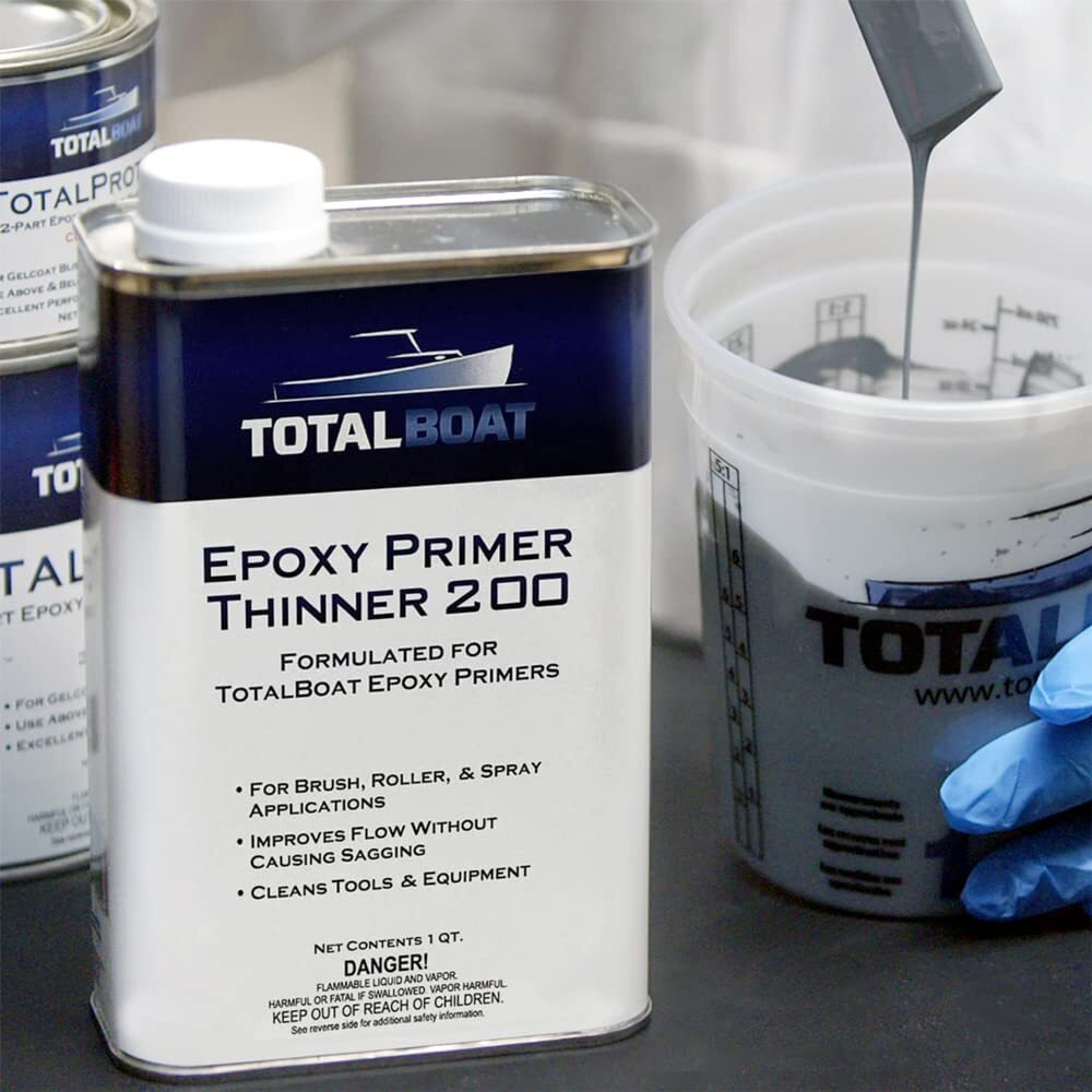 Totalboat Epoxy Primer Thinner 200 Marine Solvent (Quart)  Clear  32 Fl Oz (Pack Of 1)