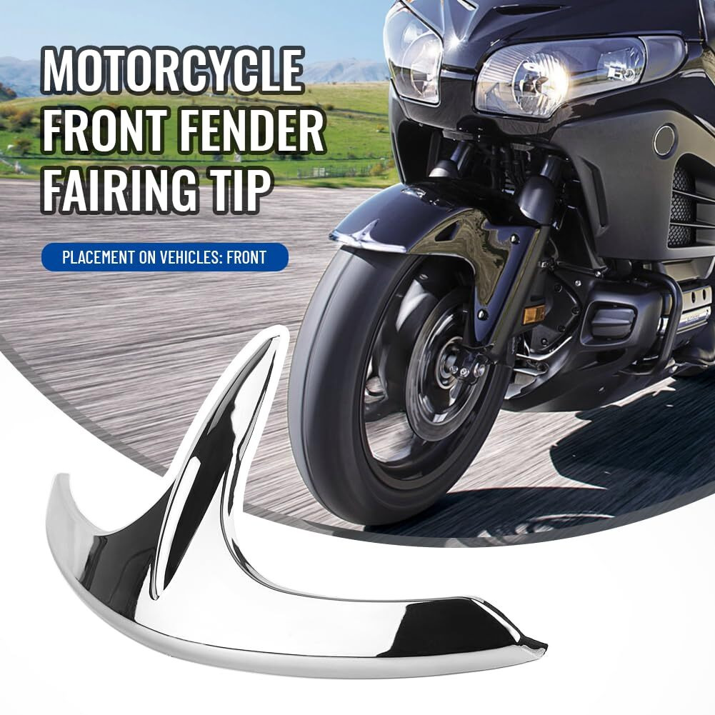 Gzyf Abs Plastic Chrome Motorcycle Front Fender Fairing Tip Trim Decorative Accessories Fits For Honda Goldwing Gl1800 2001-2017 / Goldwing F6B 2014-2017 / Valkyrie 2014-2017