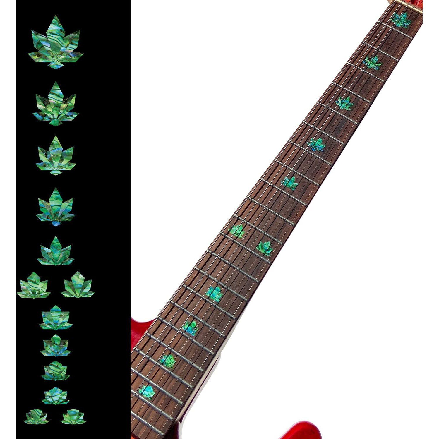 Inlay Sticker Fret Markers For Guitars & Bass - 420 - Abalone Green