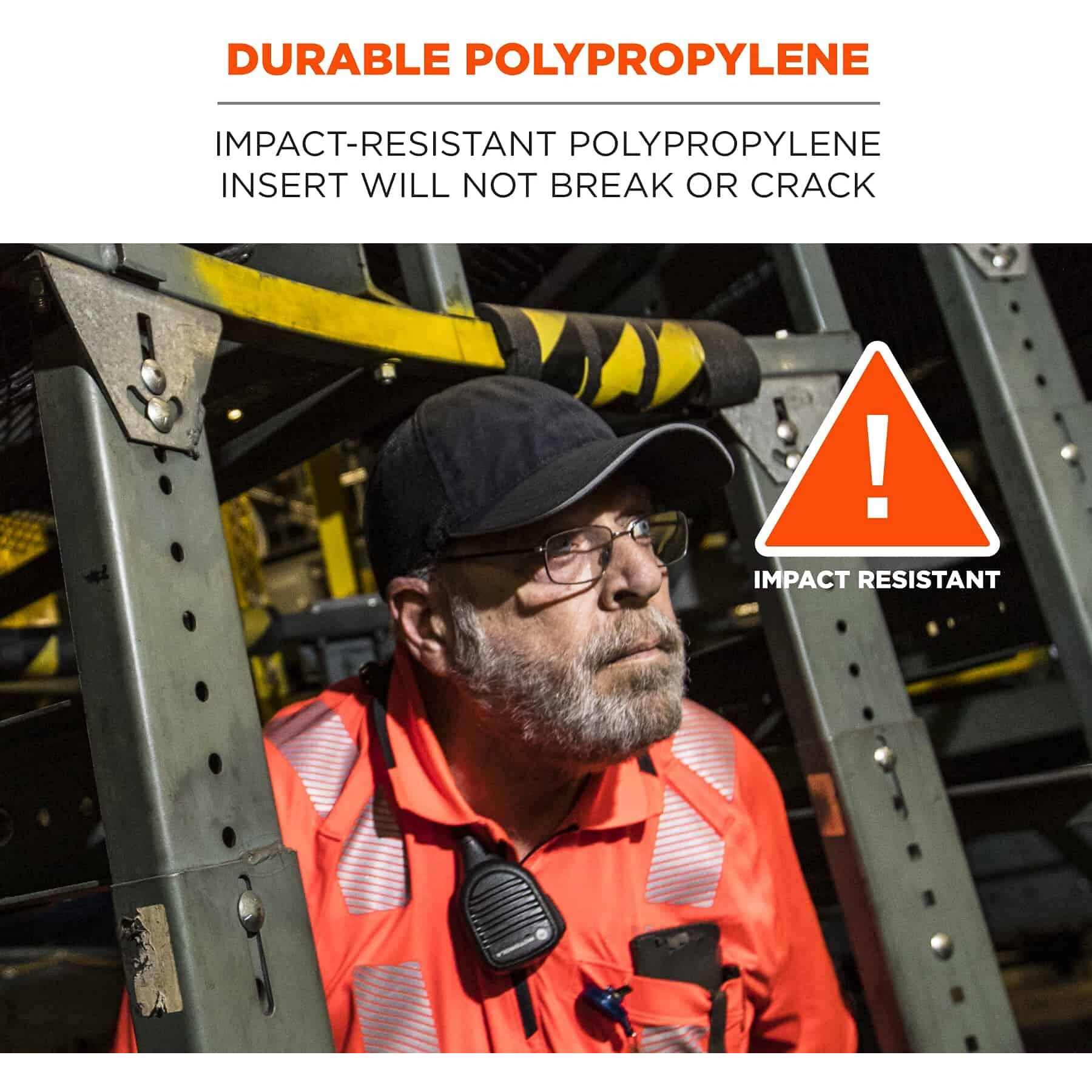 Ergodyne Skullerz 8945 Universal Safety Bump Cap Insert  Lightweight  Fits Into Any Baseball Hat  2-Pack