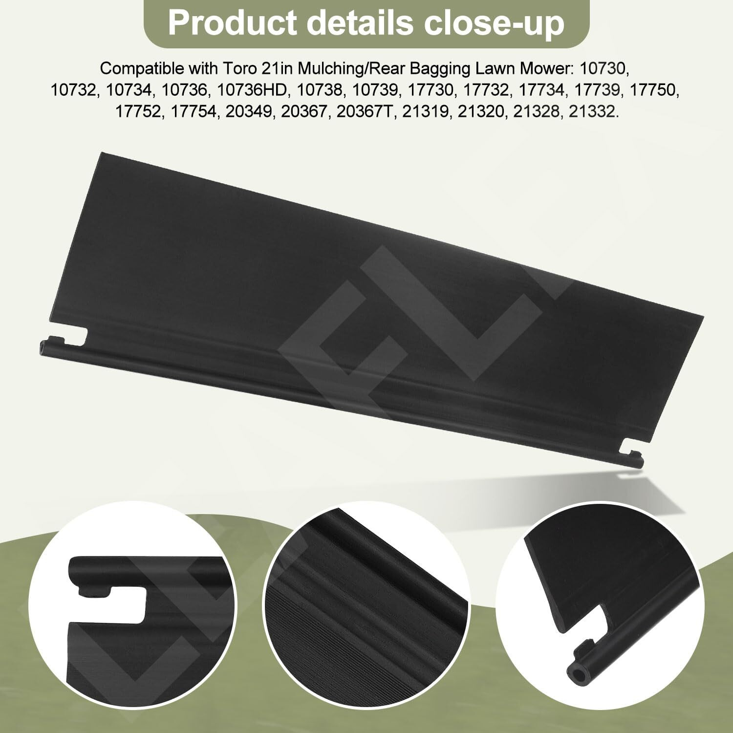 Leaflex 127-0724 Trailing Flap Shield Compatible With Toro 21"" Recycler Lawn Mower 10730  10732  10734  17730  17732  17734  17736  10738