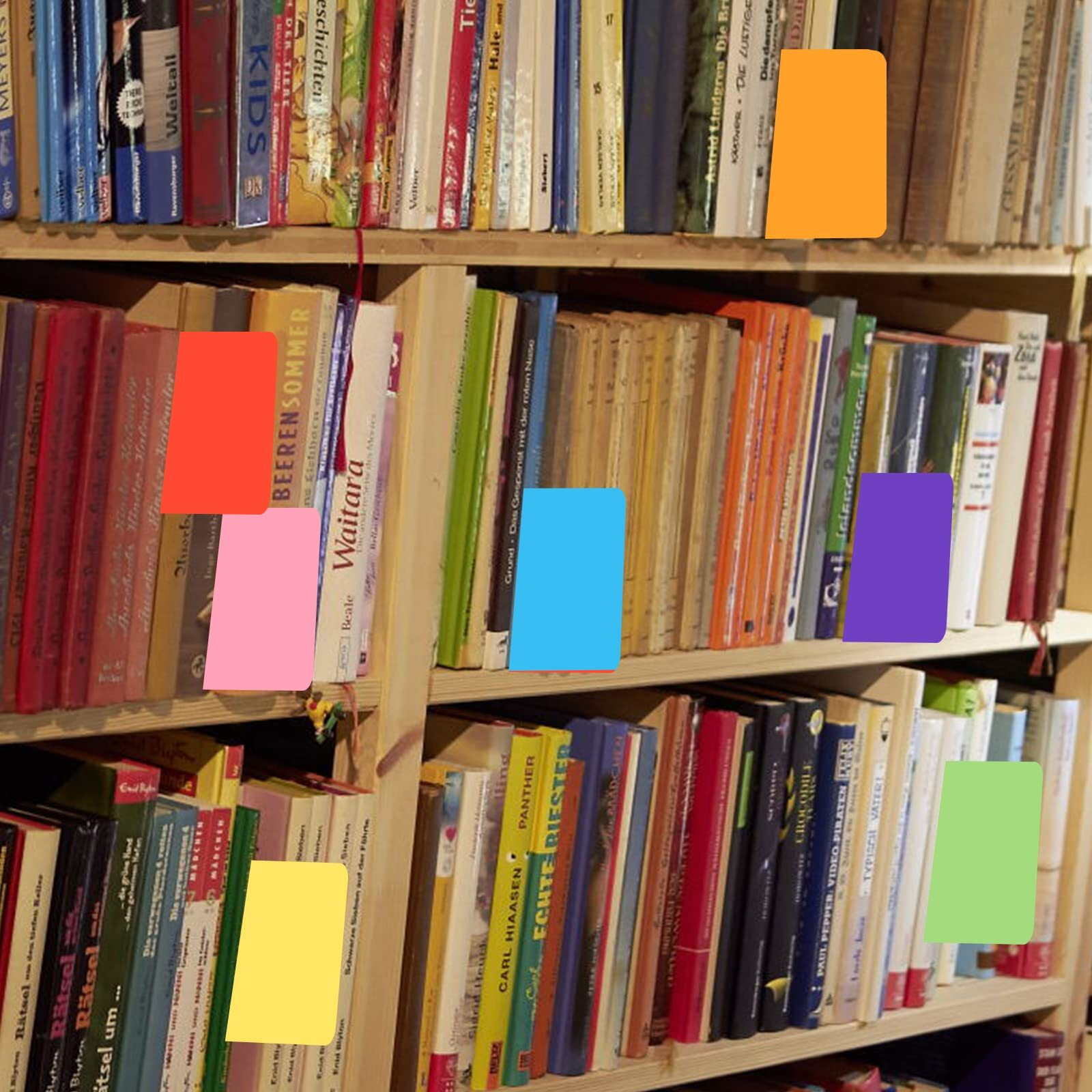 22Pcs Library Book Dividers Library Dividers With 3Pcs Sticker Labels  6"&quotX 12"" Assorted Colored Bookshelf Markers For Bookshelf/Homeschool Area Helps Find Books Fast