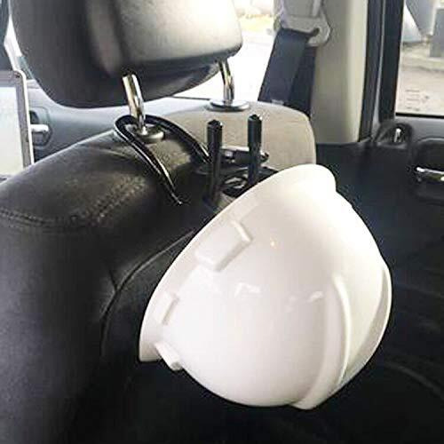 Pmsanzay Flexible Over The Seat Hard Hat Rack Holder Hard Hat Accessory For Vehicle Truck Car - Adjustable Headrest Hooks - Portable Hard Hat Hanger - 2 Pack - No Hard Hat