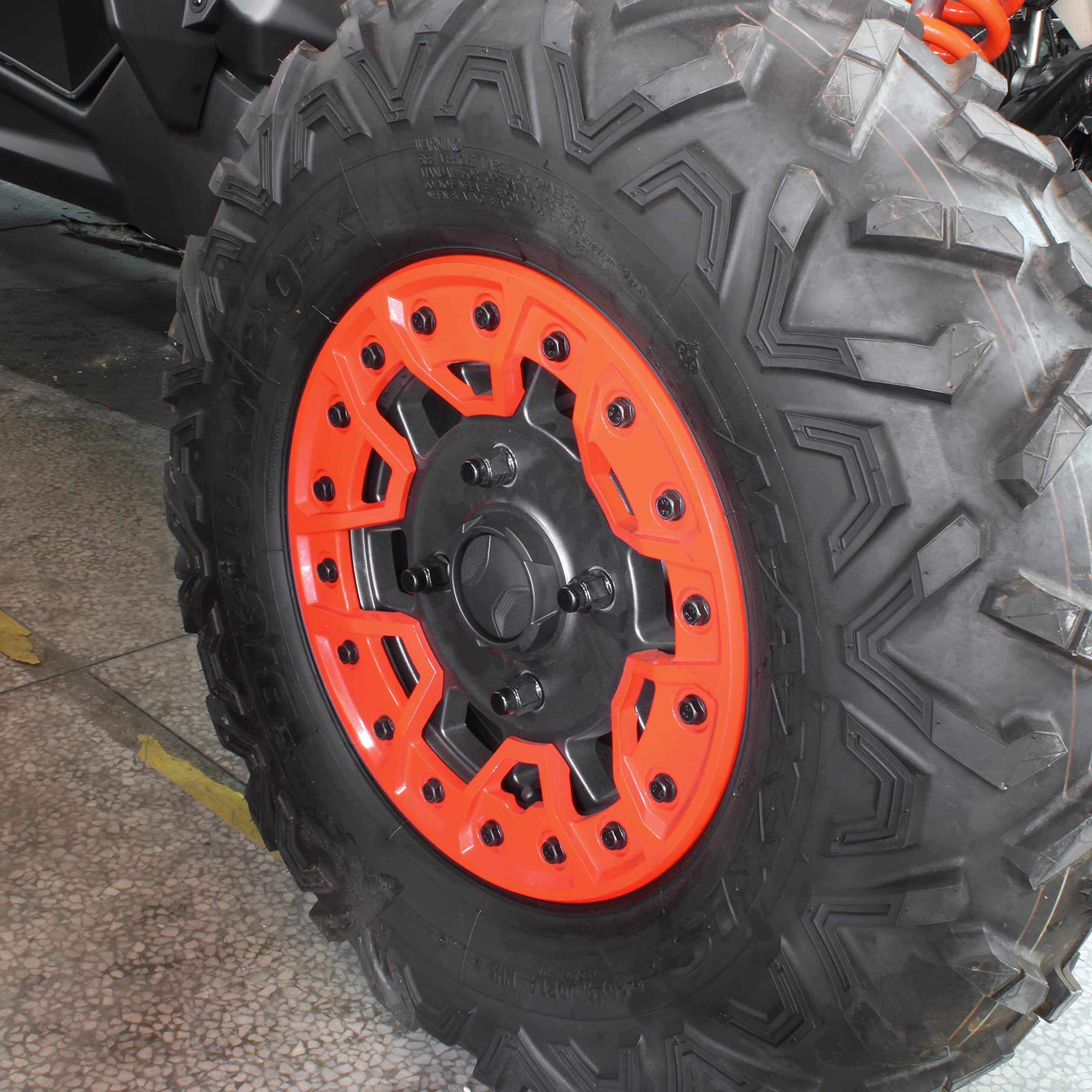 Sautvs Tire Wheel Hub Caps For Can-Am X3 Turbo Rr  New Black Wheel Caps Rim Cap Center Cap Covers For Can Am Maverick X3 Max Turbo Rr 2020-2021 Accessories (4Pcs  Replace 705402528)