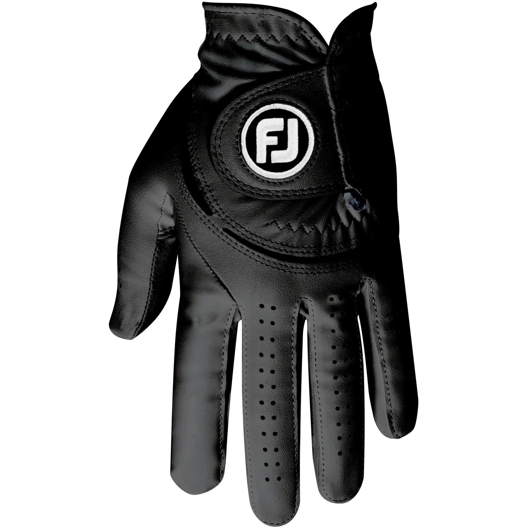 Footjoy Men's Weathersof Golf Glove  Black  Medium/Large  Worn On Left Hand