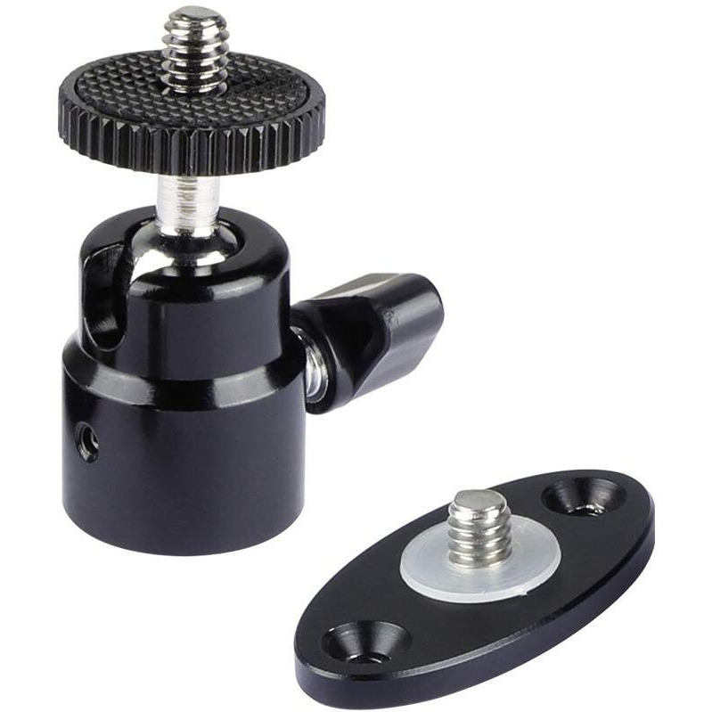 Camvate 1/4""-20 Mini Ball Head With Ceiling Mount For Cctv & Video Wall Monitors Mount - 1991