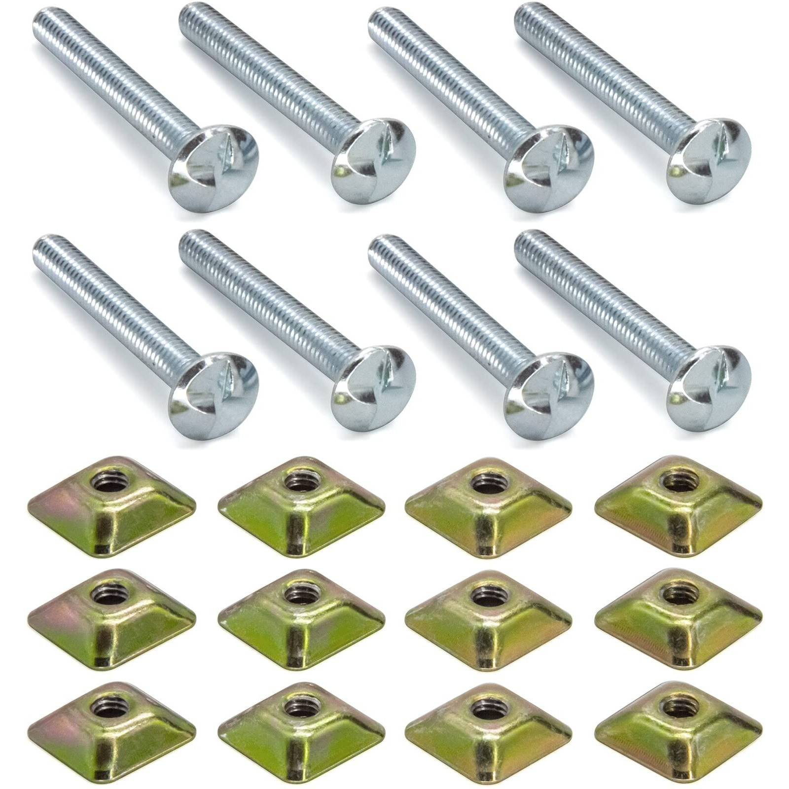 8 Pcs Anti-Theft Post Attachment Kit Sign Mounting Hardware For U Channel Post  Sign Post Mounting Bolts And Nuts 2.5"" Bolt