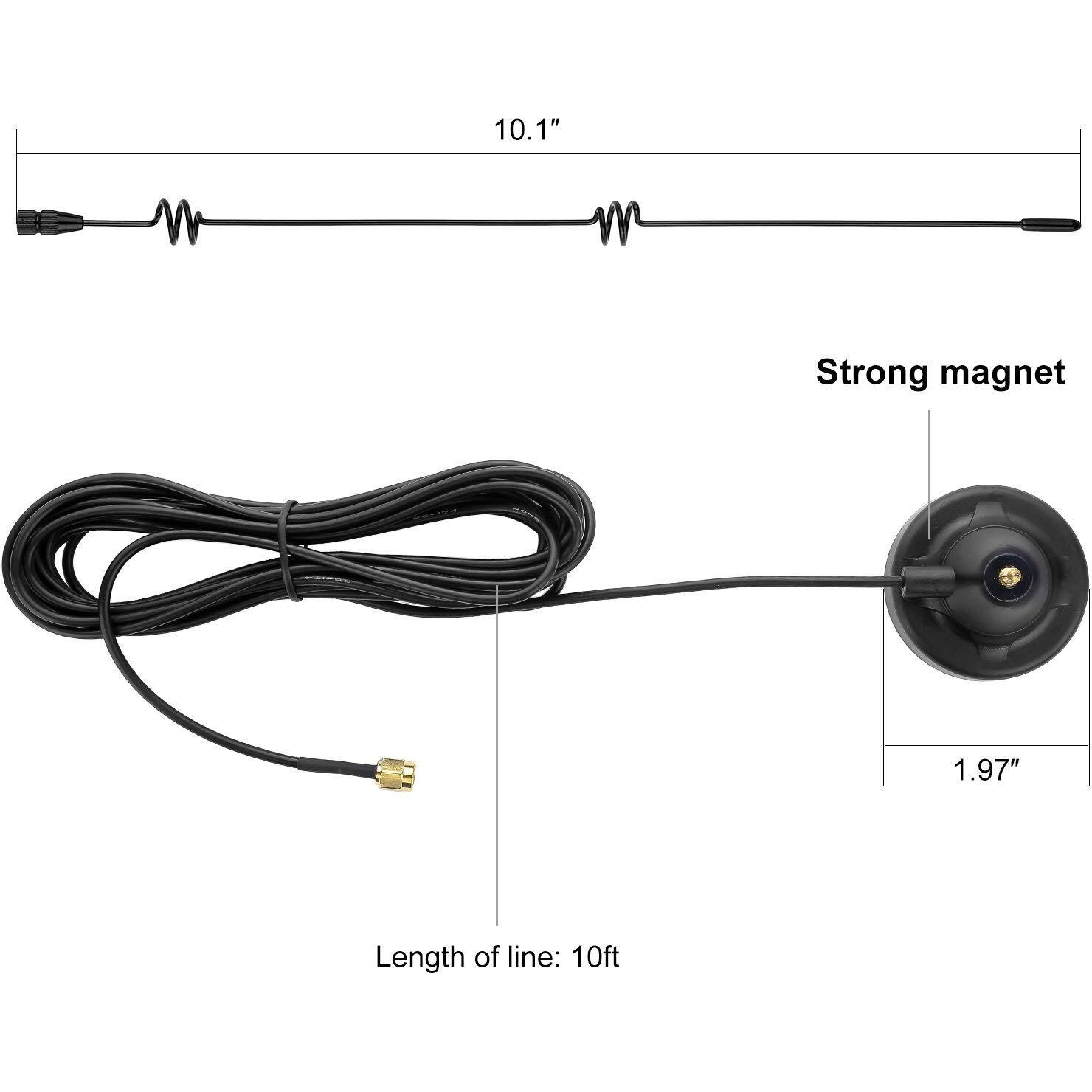 Longer/Stronger 7Db Power Cable With 13.5 Ft Extension Cable Amtifo H2