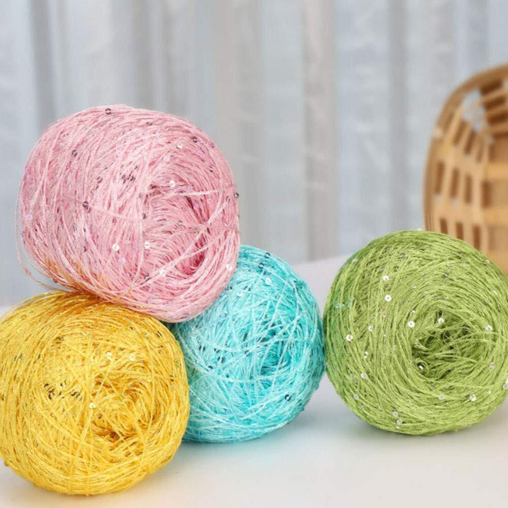 Clisil White Sliver Sequin Yarn Sparkle Yarn Sequin Theread Accessories Fantasy Yarn Payet Yarn Lace Yarn Lame Yarn Art Yarn 100G