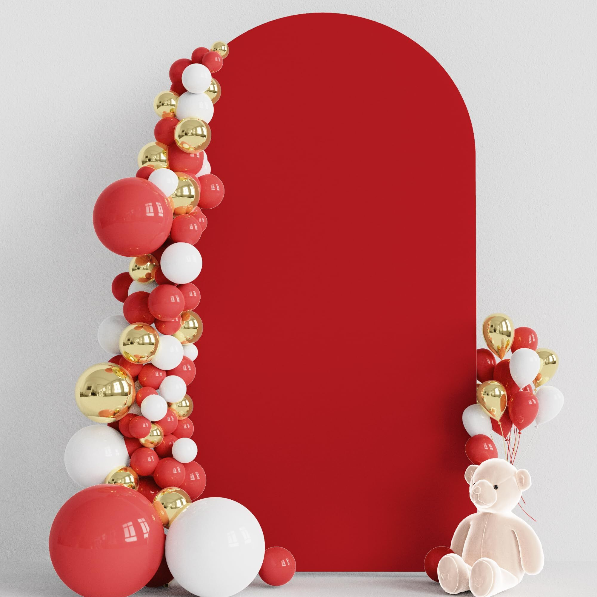 Wokceer 7.2Ft Wedding Arch Cover Spandex Fitted Wedding Arch Stand Covers Round Top Blushing Pink Chiara Arch Cover For Birthday Party Ceremony Banquet Decoration