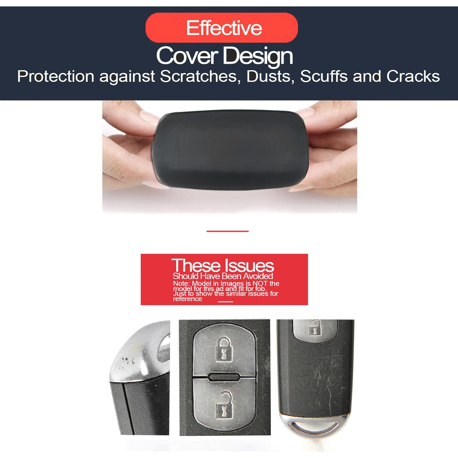 Infipar 2Pcs Compatible With Dodge Caliber Charger Dakota Durango Magnum Ram 1500 2500 3500 Key Fob Cover Case Key Chain Protector Keyless Remote Holder