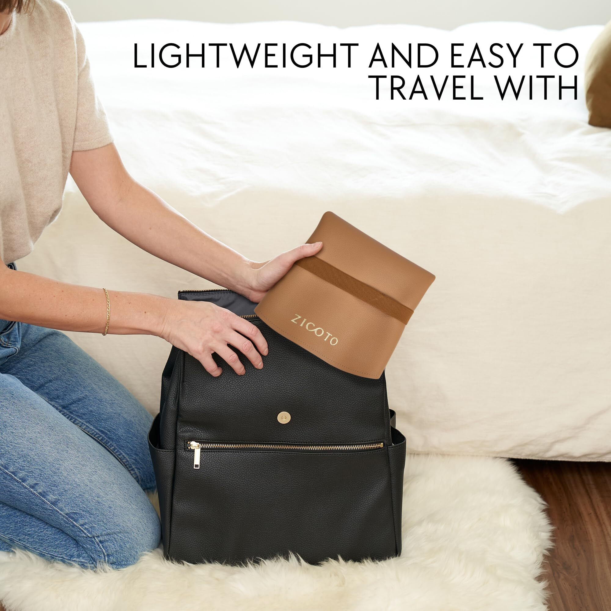 Beautiful Baby Diaper Changing Mat Made Of Vegan Leather - Soft And Easy To Wipe Changing Pad For Travel Or At Home Use - Lightweight And Foldable Mat That Perfectly Fits Into Any Diaper Bag