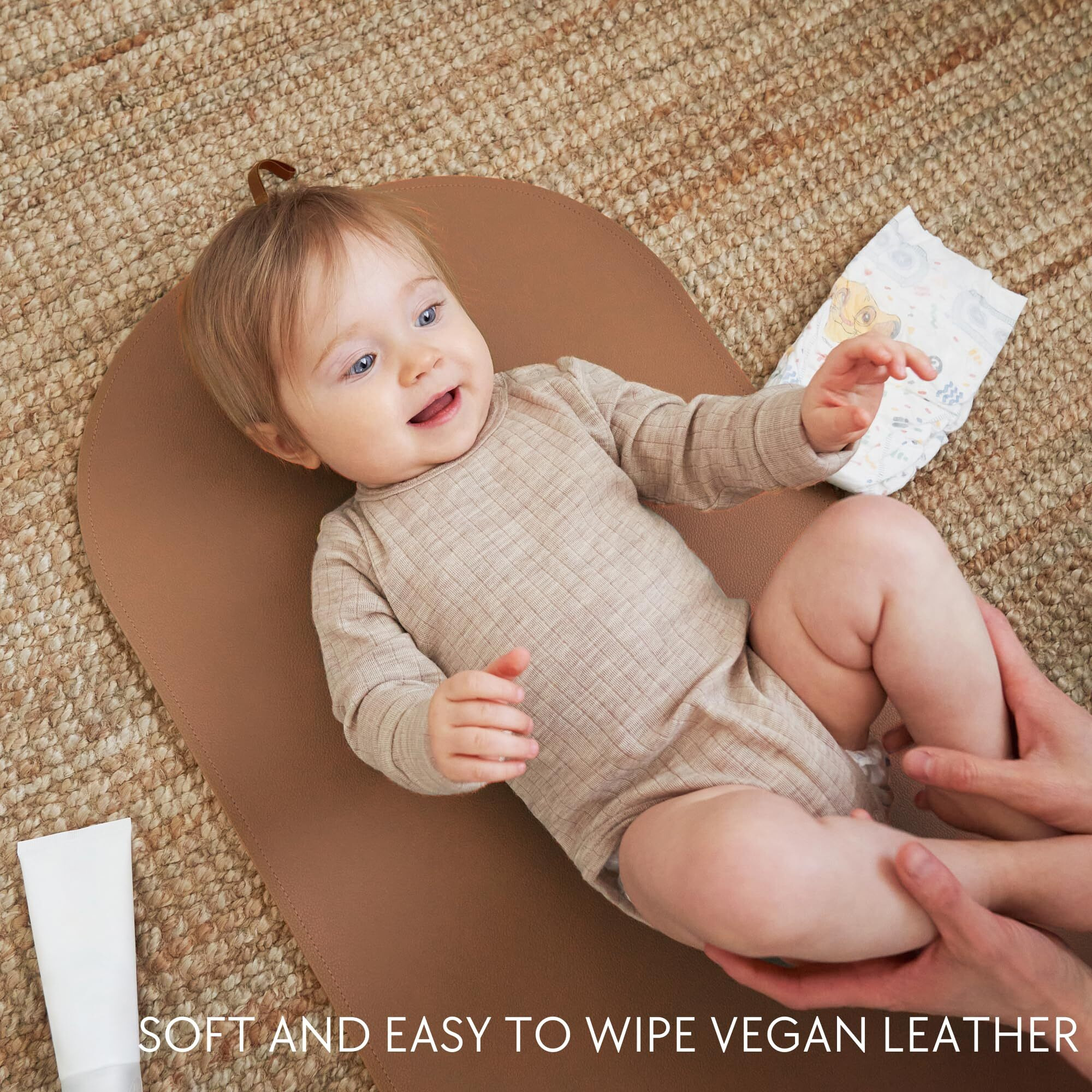 Beautiful Baby Diaper Changing Mat Made Of Vegan Leather - Soft And Easy To Wipe Changing Pad For Travel Or At Home Use - Lightweight And Foldable Mat That Perfectly Fits Into Any Diaper Bag