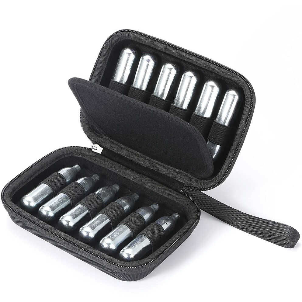 Raiace Co2 Cartridges Storage Case Compatible With Crosman UmarexssLeland 12-Gram 8-Gram Powerlet Cartridges  Protective Storage Travel Bag - Black