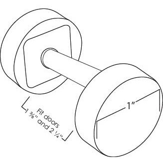 Round Handleset Hole Cover  1 Inch Diameter  Fits Doors 1-3/8"" To 2-1/4"" Thick  Polished Chrome By Stone Harbor Hardware