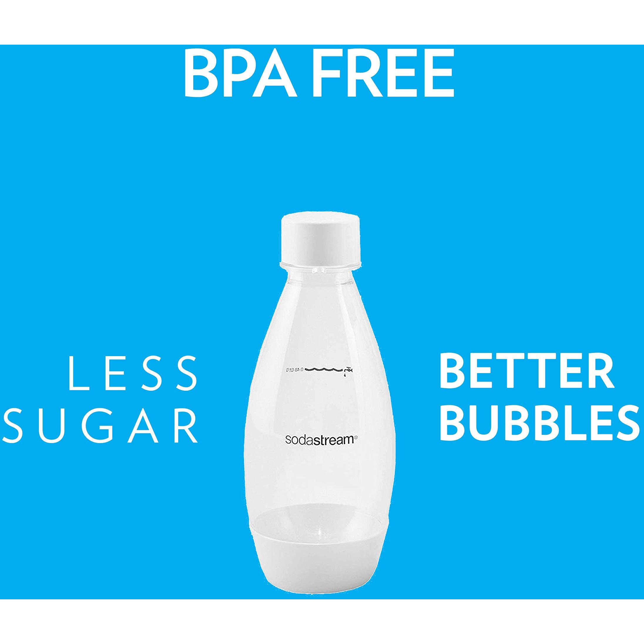Sodastream 0.5L Twin Pack Dishwasher Safe Slim Bottle (White)