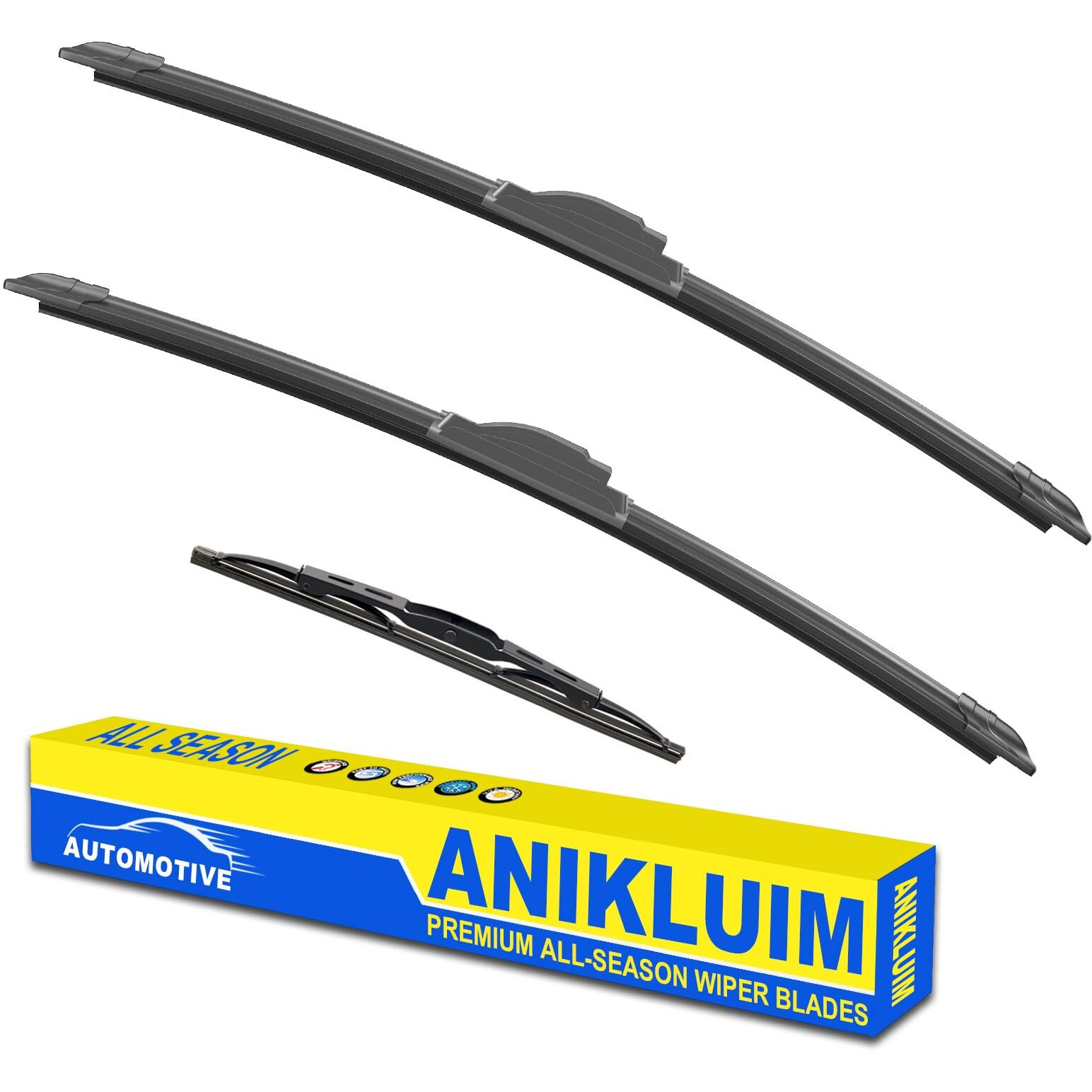 Anikluim 17 ""+16 "" Wiper Blades With 11 "" Rear Wiper Blade Set Replacement For 2006-2010 Hummer H3 Windshield Wipers Original Factory Quality (Pack Of 3)