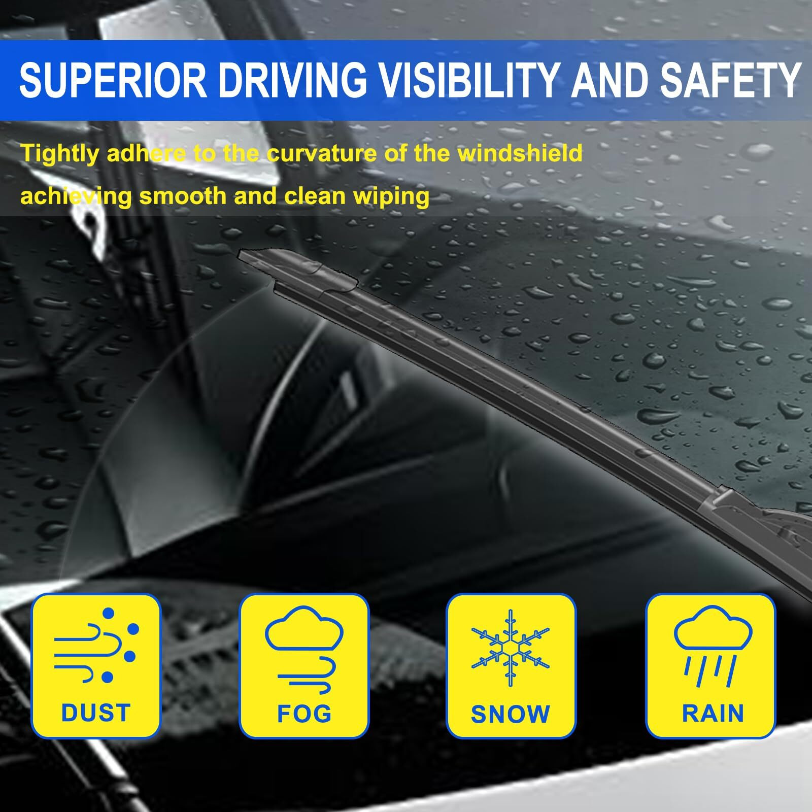 Anikluim 17 ""+16 "" Wiper Blades With 11 "" Rear Wiper Blade Set Replacement For 2006-2010 Hummer H3 Windshield Wipers Original Factory Quality (Pack Of 3)