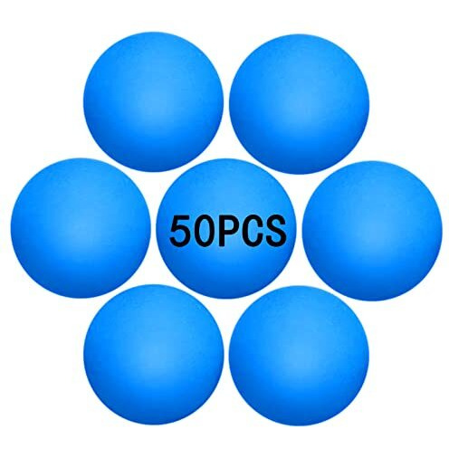 Jedulin 40Mm Ping Pong Balls  50 Pack Assorted Colored Tennis Balls Multi Color Plastic Balls Fun Beer Ping Pong Balls Bulk For Beer Pong Balls  Arts And Craft  Party Decoration  Cat Balls (Blue)