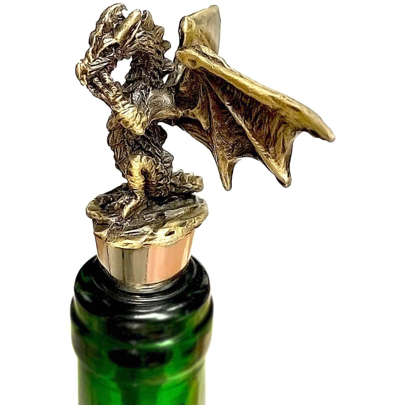 Dragon Decorative Bottle Stopper For Wine  Unique Dragon Gift With Gothic Design For Dragon Lover
