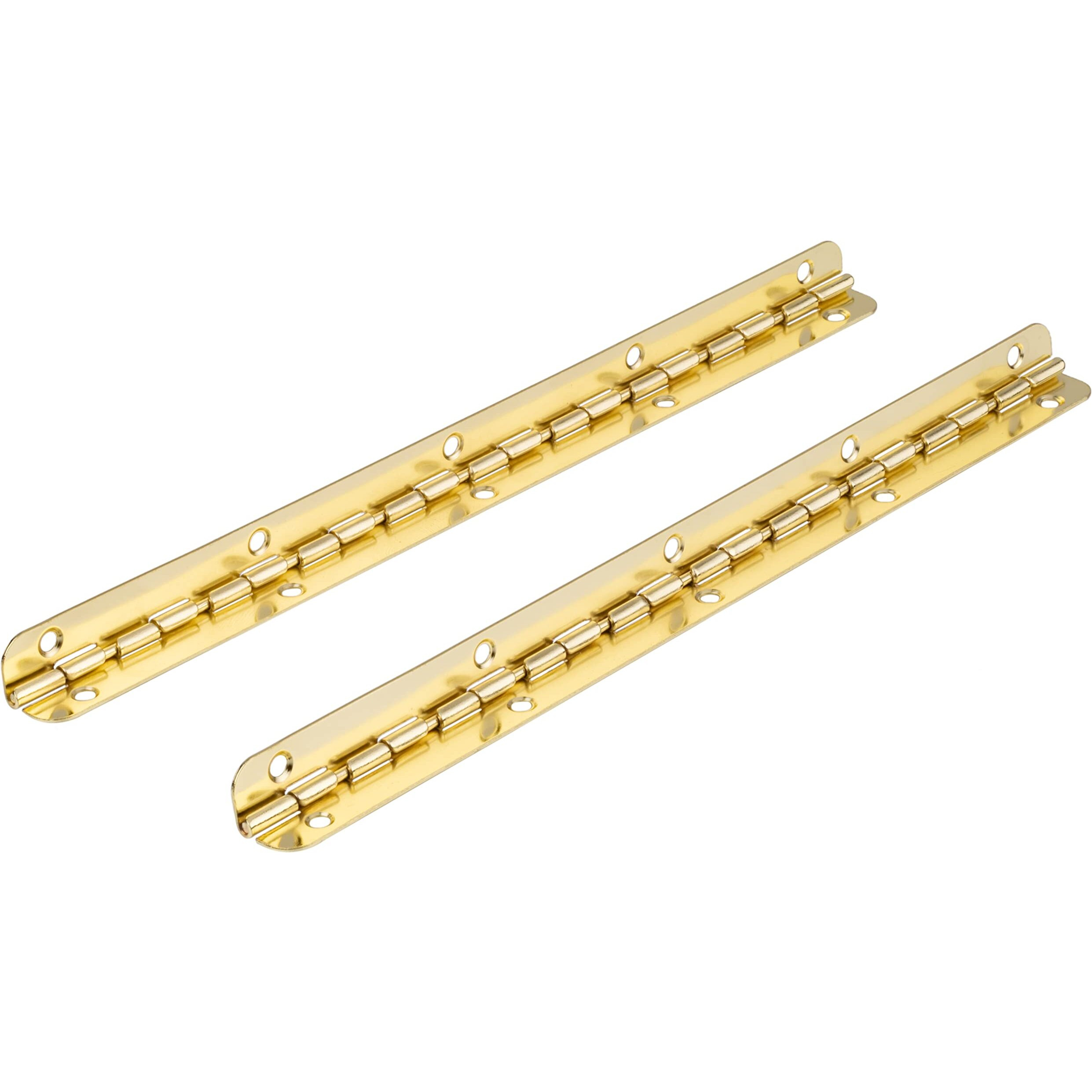Long Brass Plated Piano Hinges | 7-1/2"" Long | 90 Degree Stop | Pack Of 2 | Humidor  Box  Case Hinges | Dl-C1361-19010Bps (1)