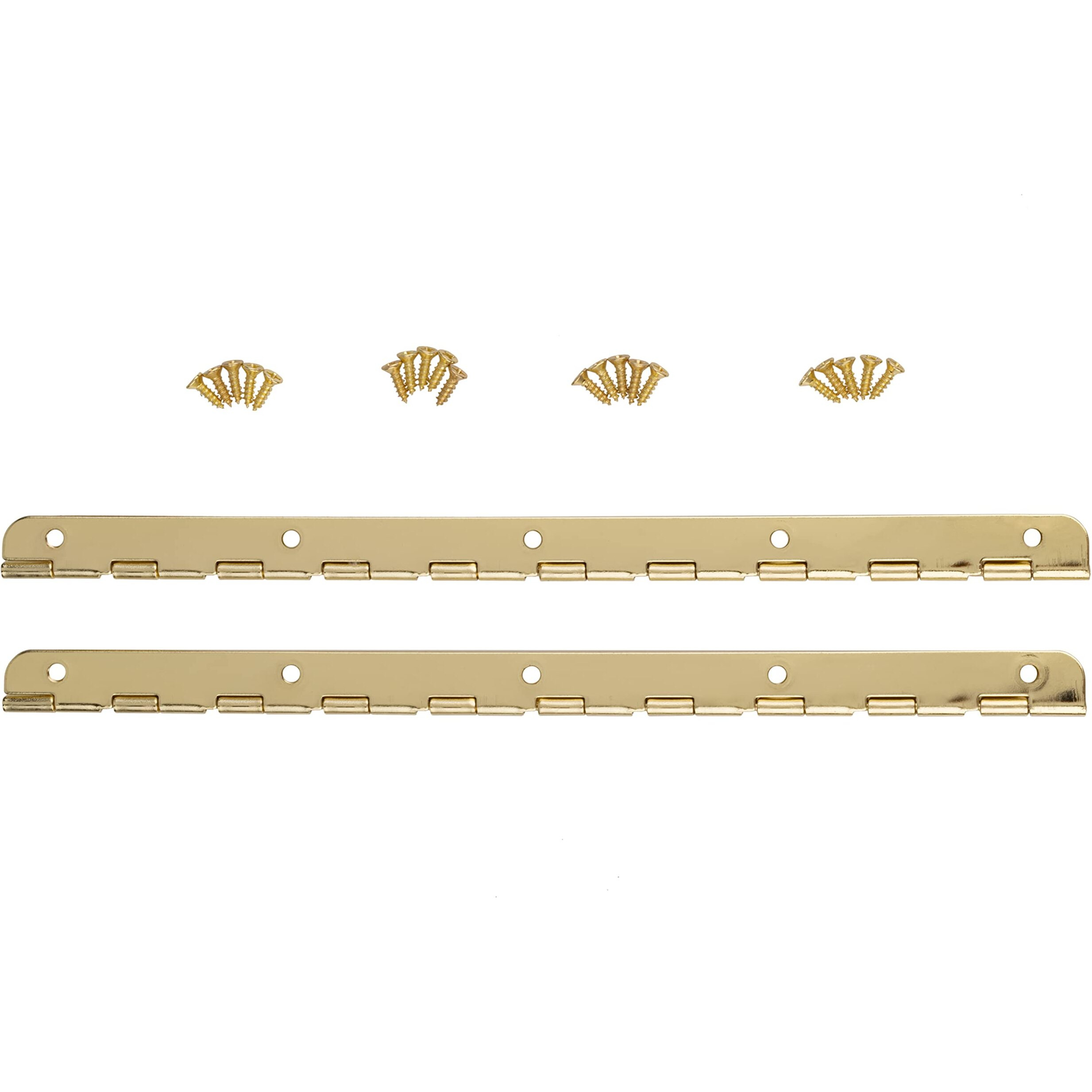 Long Brass Plated Piano Hinges | 7-1/2"" Long | 90 Degree Stop | Pack Of 2 | Humidor  Box  Case Hinges | Dl-C1361-19010Bps (1)