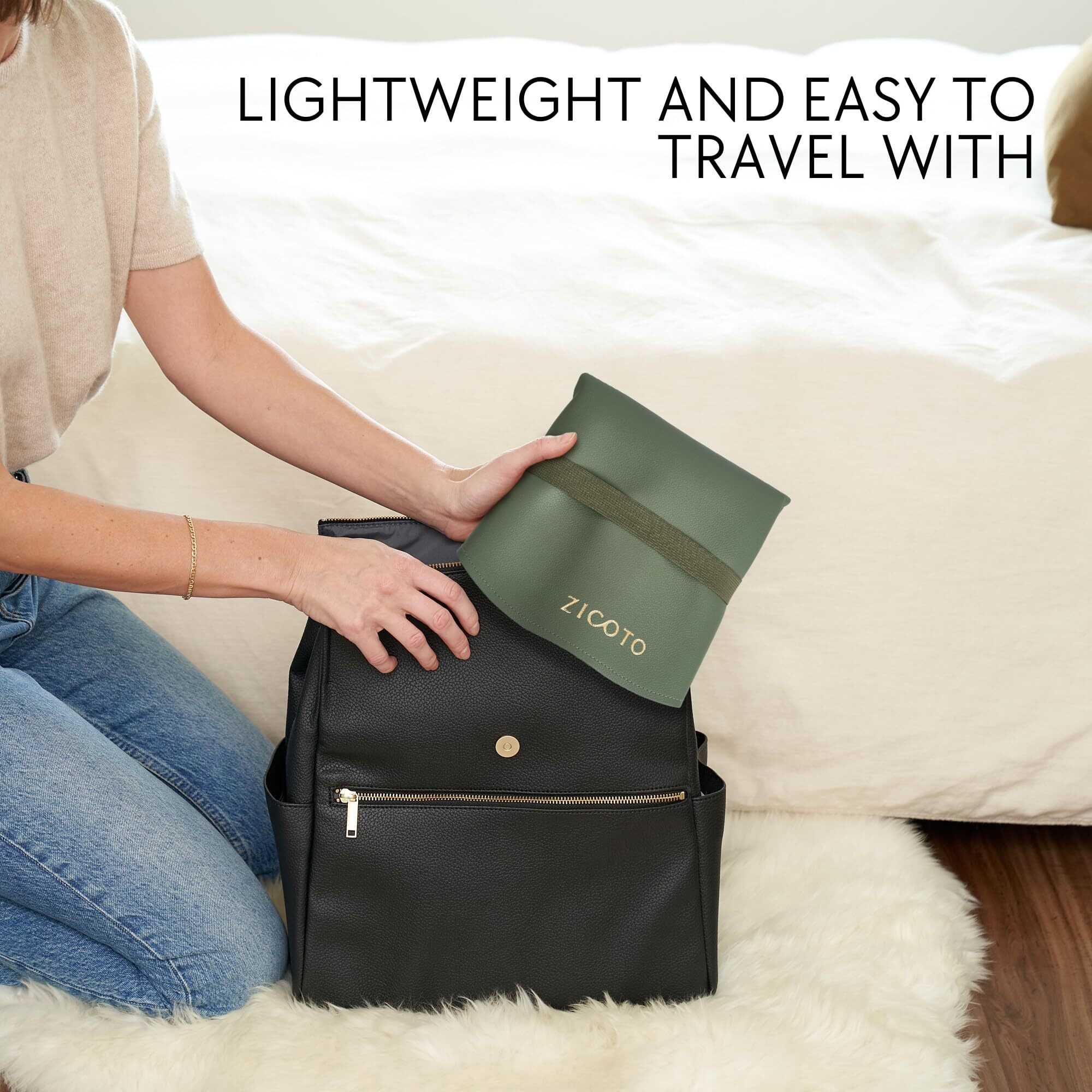 Beautiful Baby Diaper Changing Mat Made Of Vegan Leather - Soft And Easy To Wipe Changing Pad For Travel Or At Home Use - Lightweight And Foldable Mat That Perfectly Fits Into Any Diaper Bag