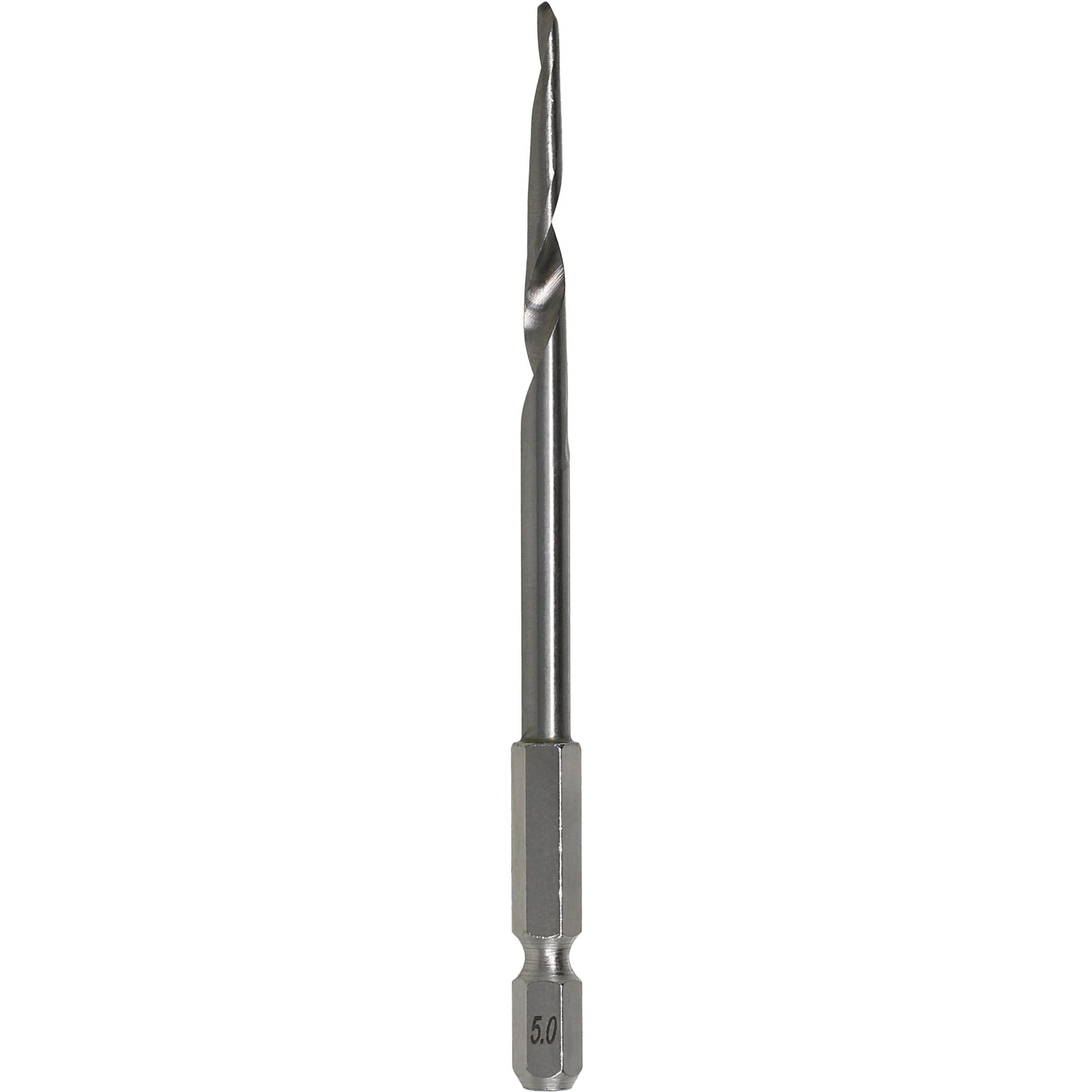 Kakuri Taper Drill Bit For Wooden Nails 13/64 Inch (5Mm)  1/4 Inch Hex Shank  Titanium Coated