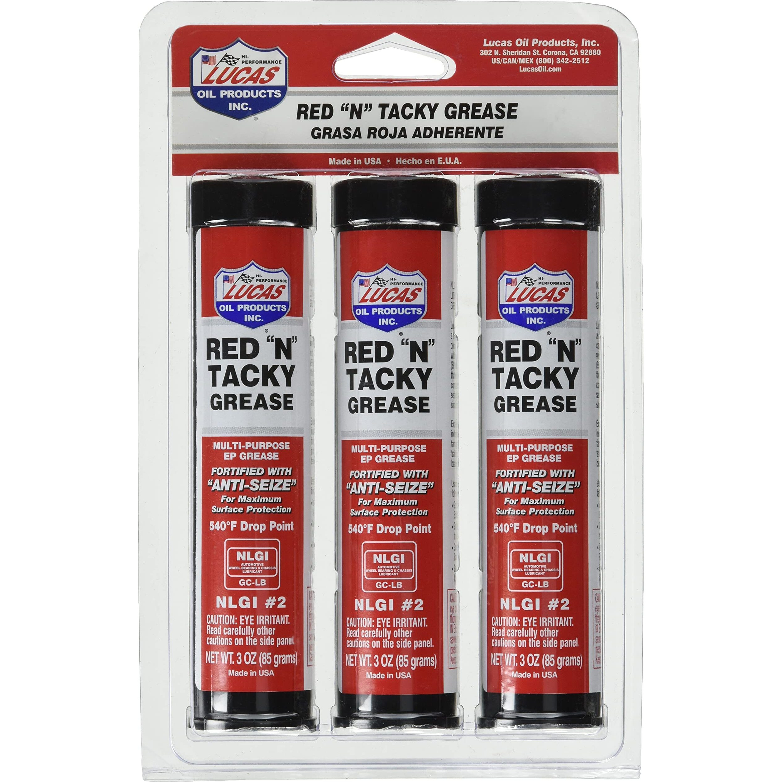 Lucas Oil 10318 Red N Tacky Grease 3 Ounce Combo Pack